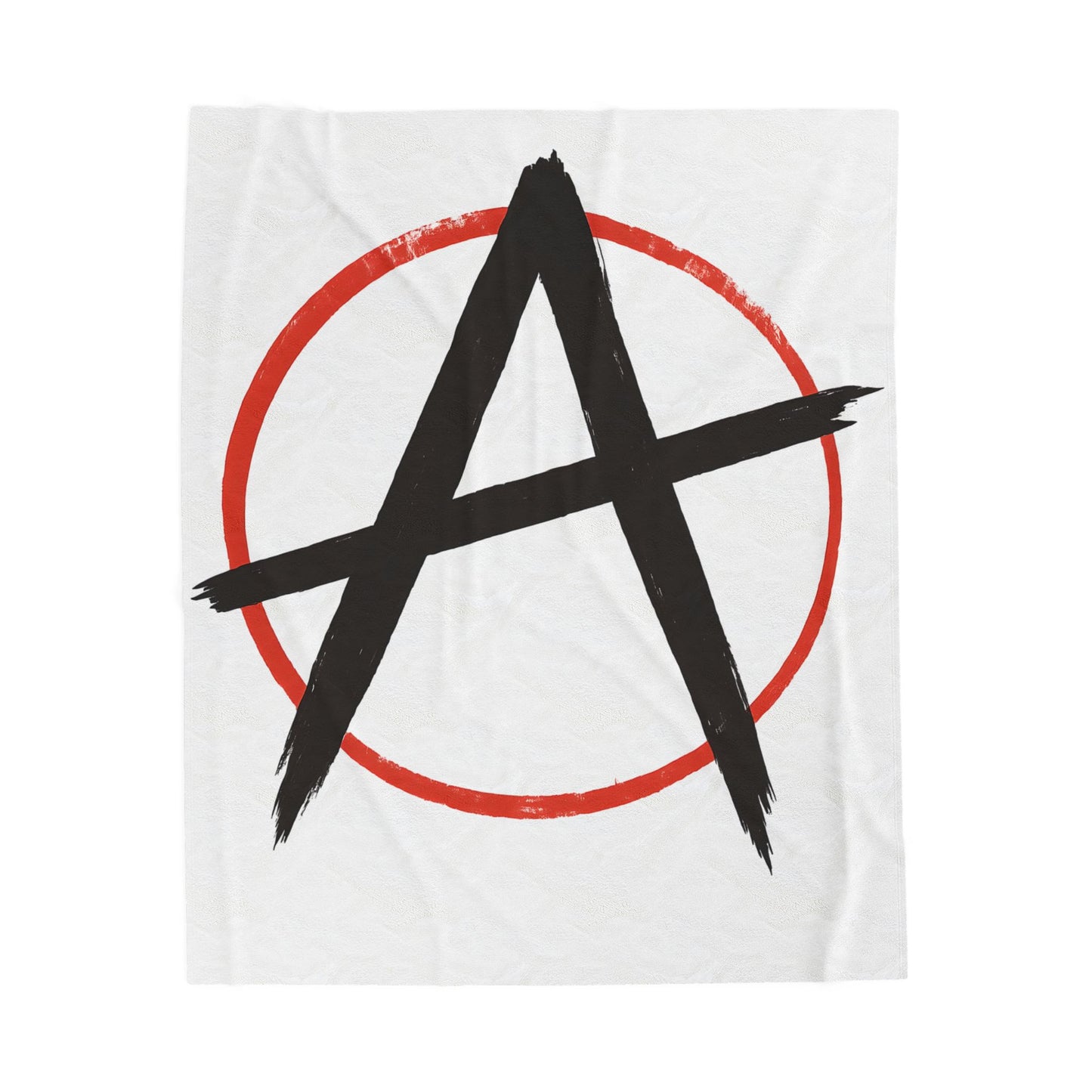 Anarchy Rebellious Plush Blanket, Cozy Throw Blanket, Anarchy Symbol Blanket, Soft Velvet Blanket for Home Decor, Gift for Activists