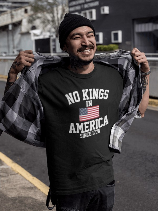 No Kings T-Shirt: No Kings in America Design, Patriotic Tee, Casual Wear, 4th of July Gift, Independence Day Shirt, Political