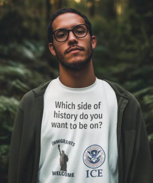 Which Side of History Do You Want to Be On? | Unisex Equal Rights Protest T-Shirt | Multicolored Fist Graphic Tee | Social Justice Shirt
