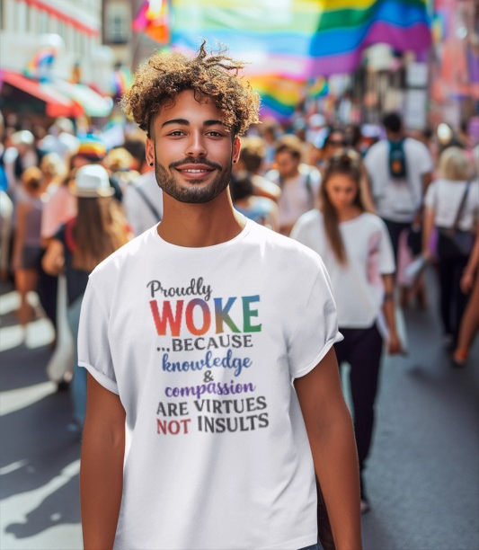 Woke Message Unisex T-Shirt, Softstyle Tee for Activism, Awareness, Unique Gift for Friends, Social Justice Apparel, Comfortable 