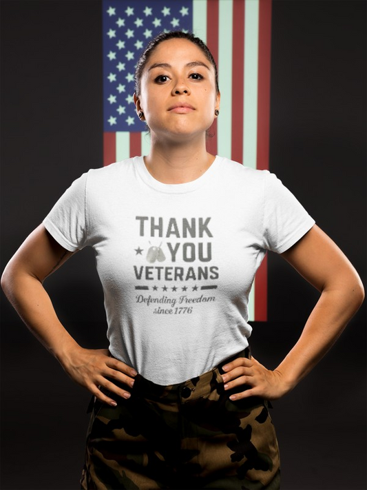 Thank You Veterans, Defending Freedom since 1776 unisex tshirt, 4th of july tee, patriotic tshirt, honor your local vet shirt