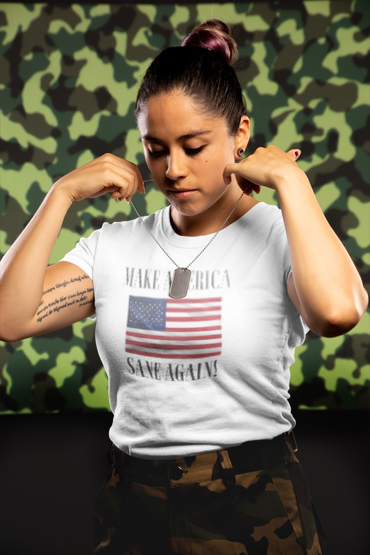 Make America Sane Again! T-Shirt, Unisex Graphic T-Shirt, Political Statement Tee, Anti Fascism, Anti MAGA
