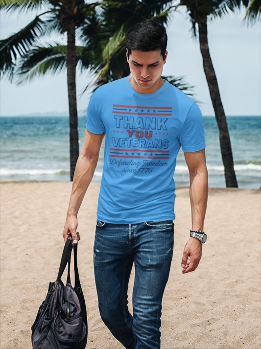 Thank You Veterans Defending Freedom since 1776 unisex tshirt, patriotic tshirt, 4th of July shirt honoring veterans, pro vet