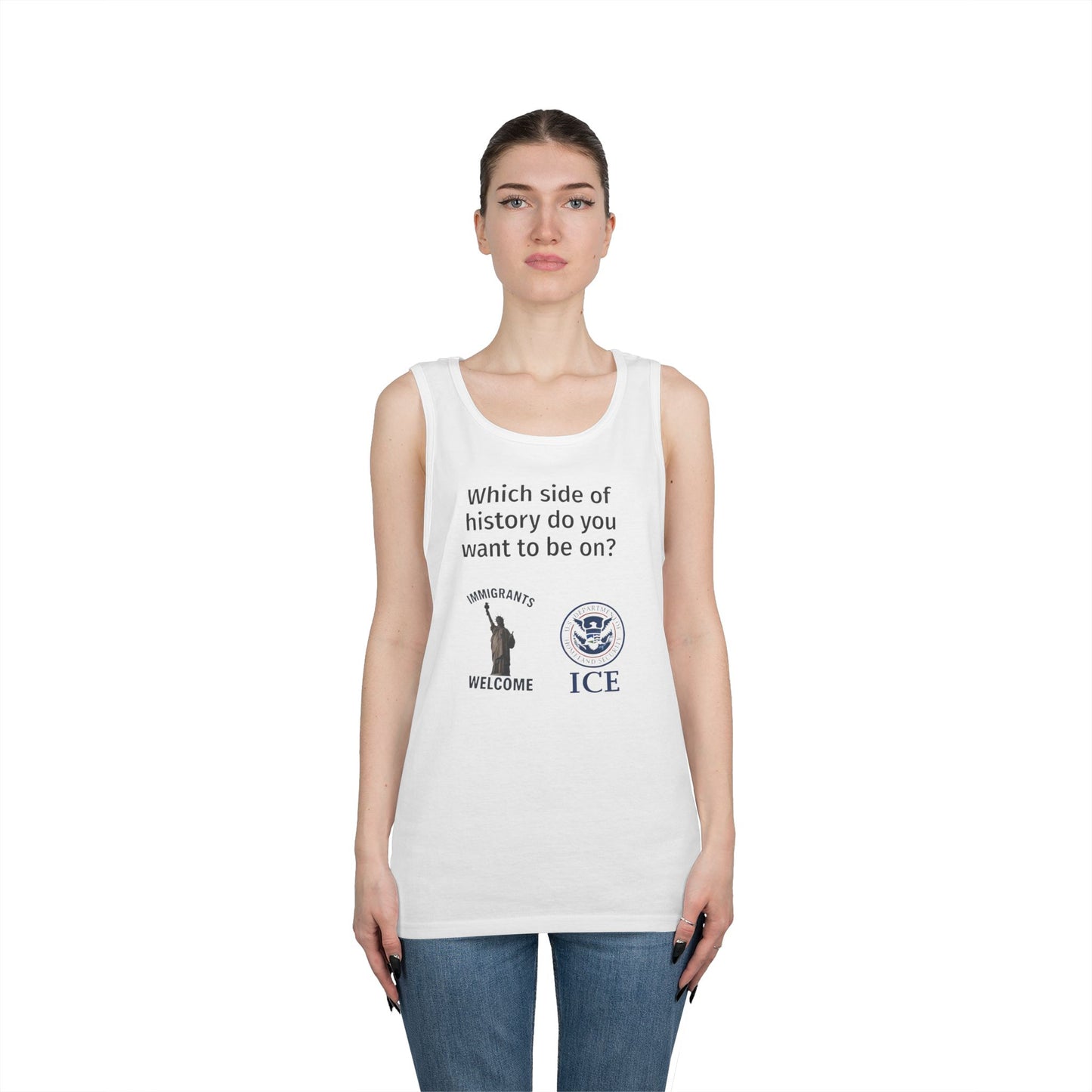 Liberty vs. ICE Tank Top - Welcome Immigrants, Advocacy Apparel, Social Justice Gear, Thought-Provoking Summer Wear, Casual [...]
