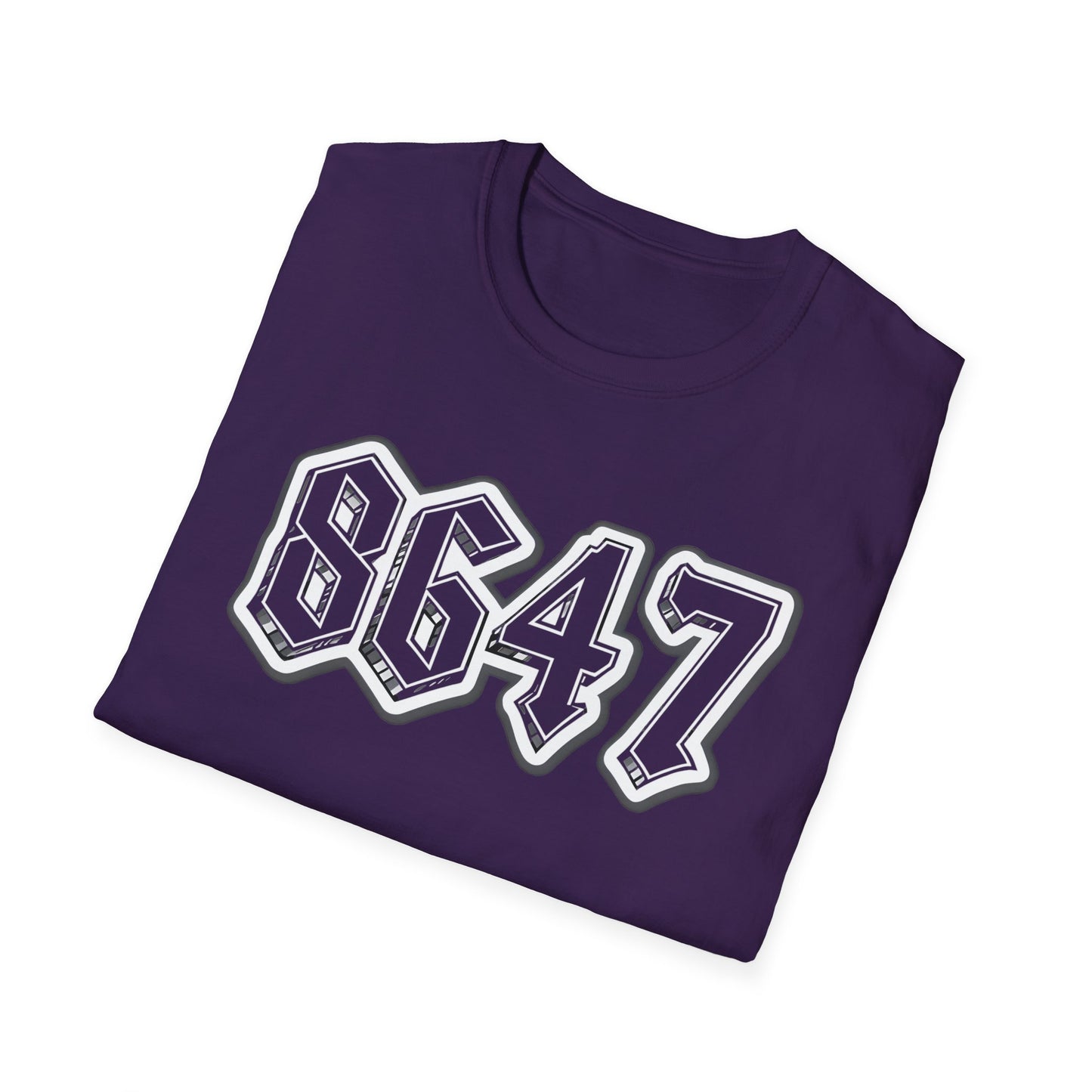 8647 front and back Softstyle T-Shirt with Quirky Slogan, Great for Casual Wear, Gift for Friends, Unique Birthday Present, Everyday Humor