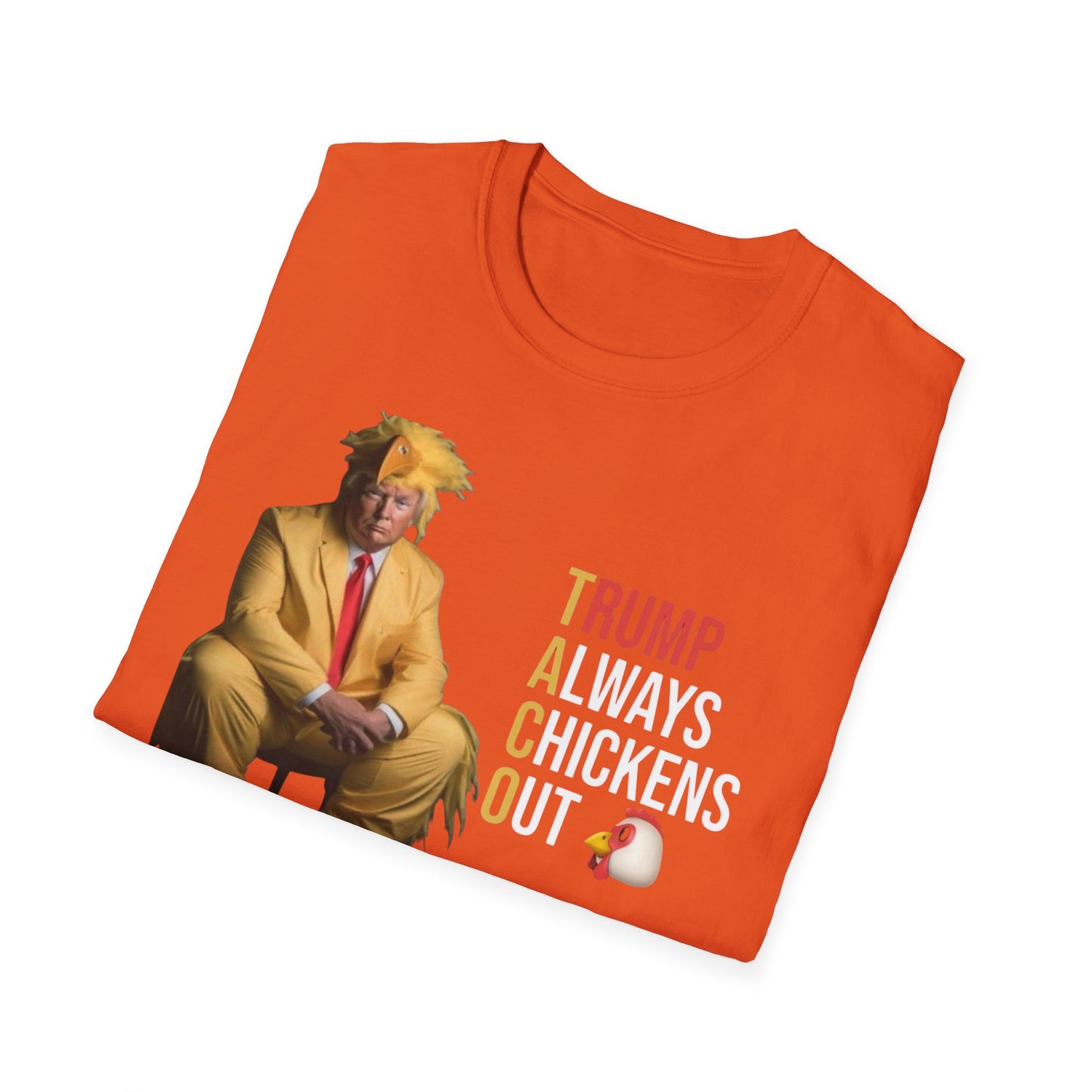 Trump Chicken Out Unisex T-Shirt, Funny Political Tee, Gift for Friends, Election Humor, Casual Wear