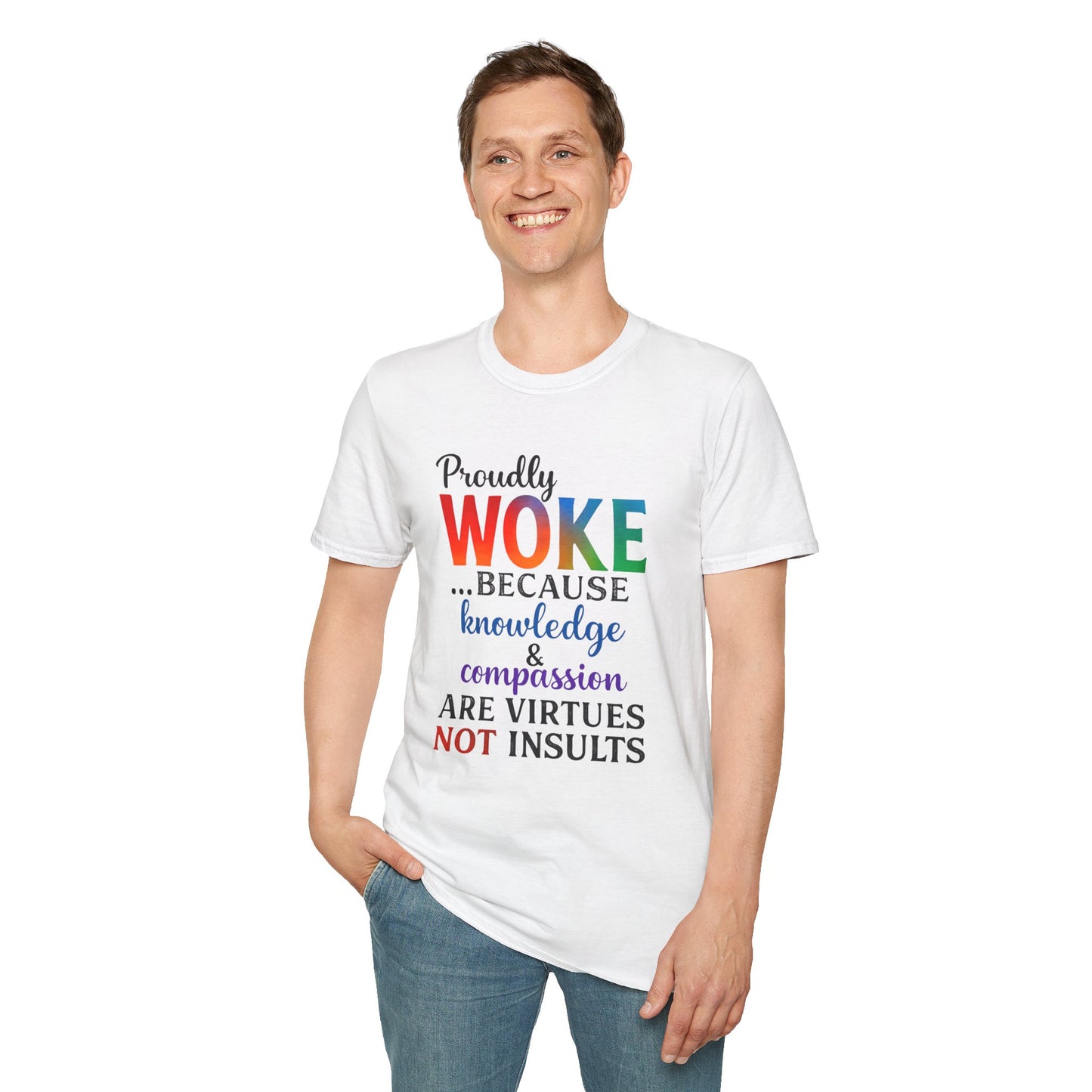 Woke Message Unisex T-Shirt, Softstyle Tee for Activism, Awareness, Unique Gift for Friends, Social Justice Apparel, Comfortable [...]