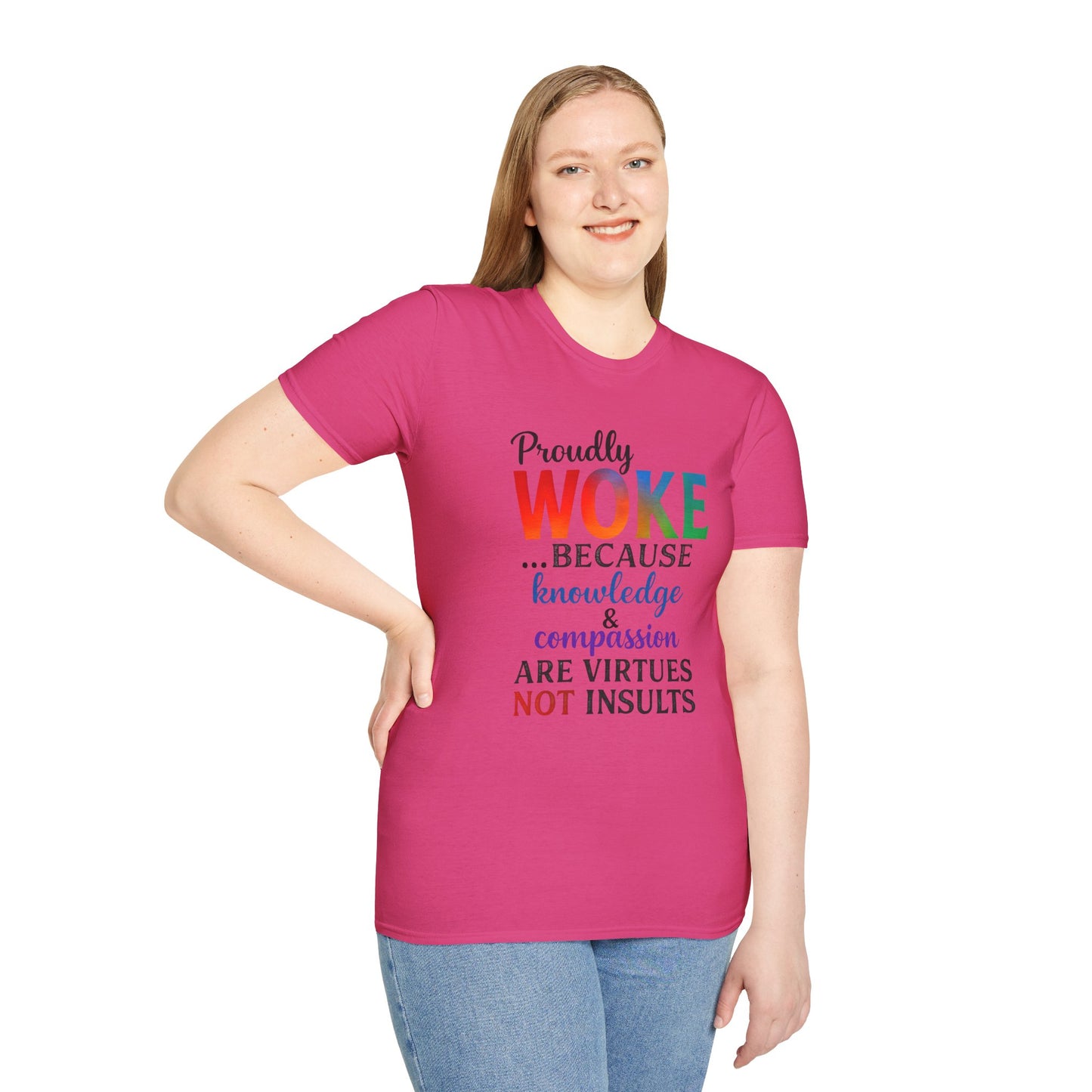 Woke Message Unisex T-Shirt, Softstyle Tee for Activism, Awareness, Unique Gift for Friends, Social Justice Apparel, Comfortable [...]