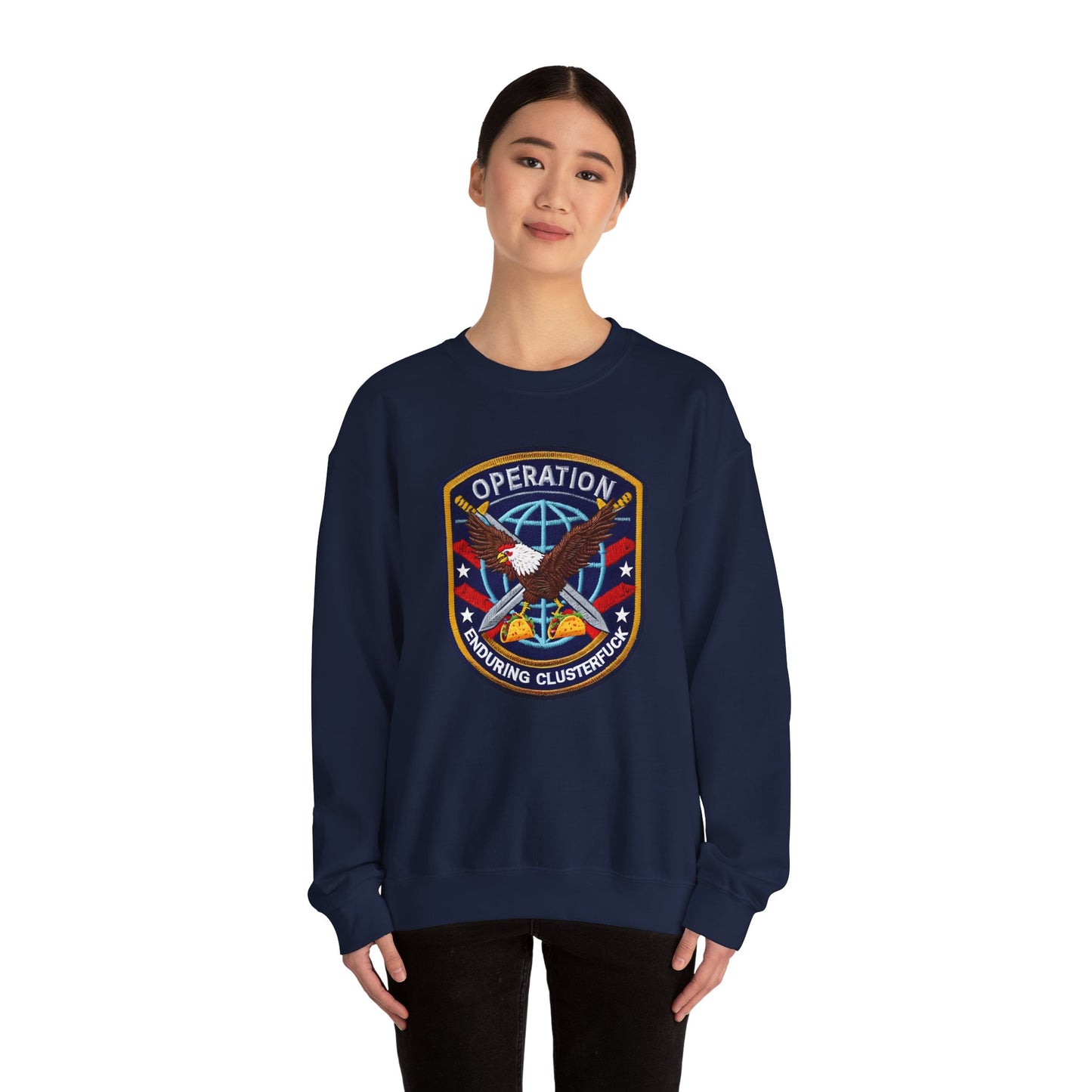 Operation Enduring Clusterfuck crewneck Sweatshirt, Political Statement Sweatshirt, Anti Fascism Sweatshirt, Support Ukraine Crew Neck