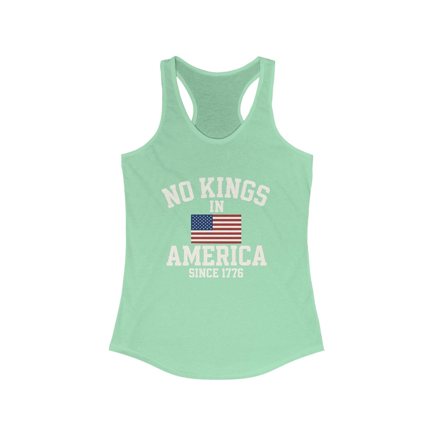 No Kings Racerback Tank, No Kings in America Tee, Fourth of July Top, Casual Summer Wear, Independence Day Apparel, Gift for Her
