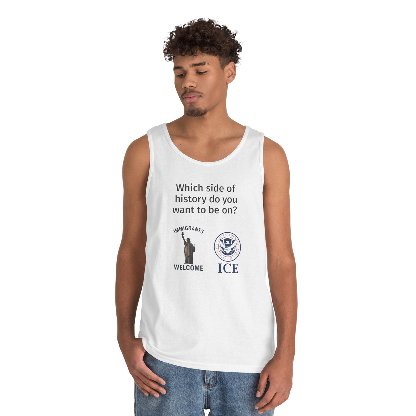 Liberty vs. ICE Tank Top - Welcome Immigrants, Advocacy Apparel, Social Justice Gear, Thought-Provoking Summer Wear, Casual [...]