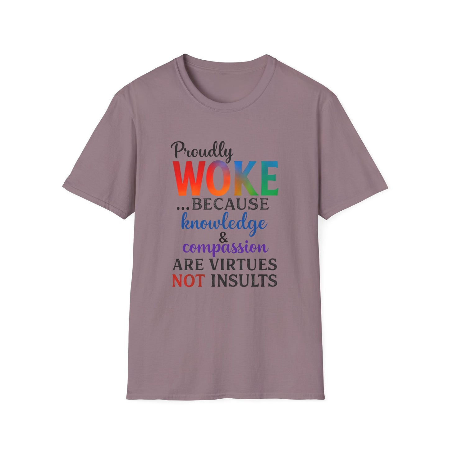 Woke Message Unisex T-Shirt, Softstyle Tee for Activism, Awareness, Unique Gift for Friends, Social Justice Apparel, Comfortable [...]