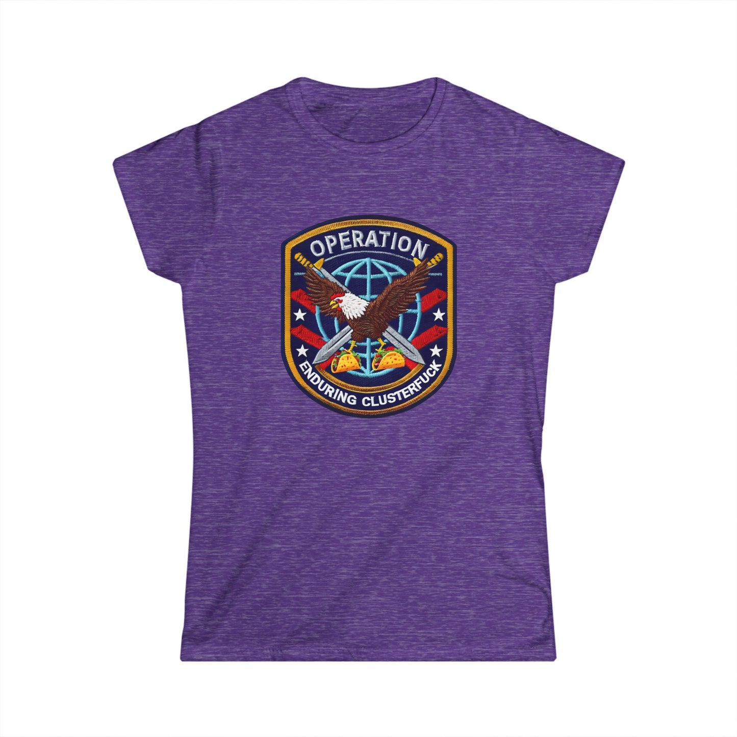 Operation Clusterfuck Women's Softstyle Tee with Military Patch Design | Casual Women's Shirt, Patriotic Apparel, Unique Graphic Tee, [...]