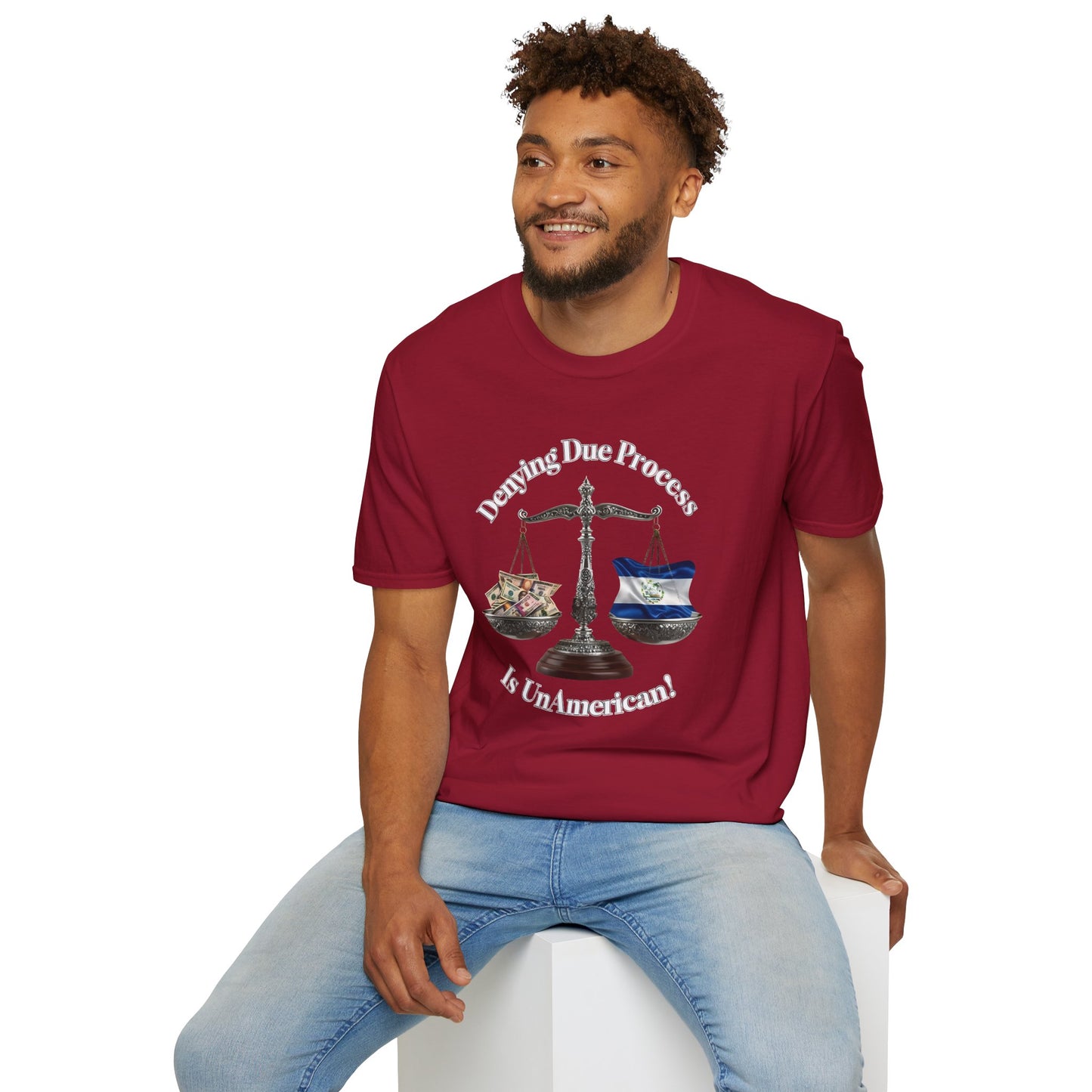 Justice T-Shirt - 'Denying Due Process Is UnAmerican' Graphic Tee, Political Apparel, Gift for Activists, Casual Wear, Statement Shirt