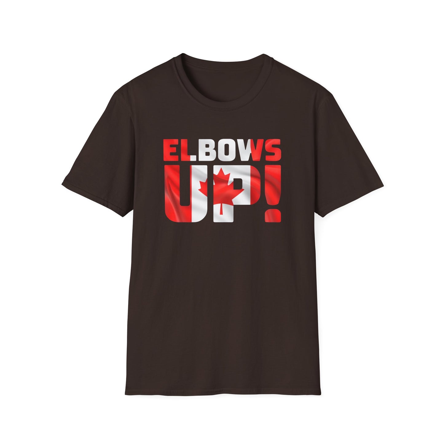 Canadian Pride Elbows Up T-Shirt, Unisex Tee, Fun Canada Day Apparel, Gift for Canada Lovers, Comfortable Travel Shirt