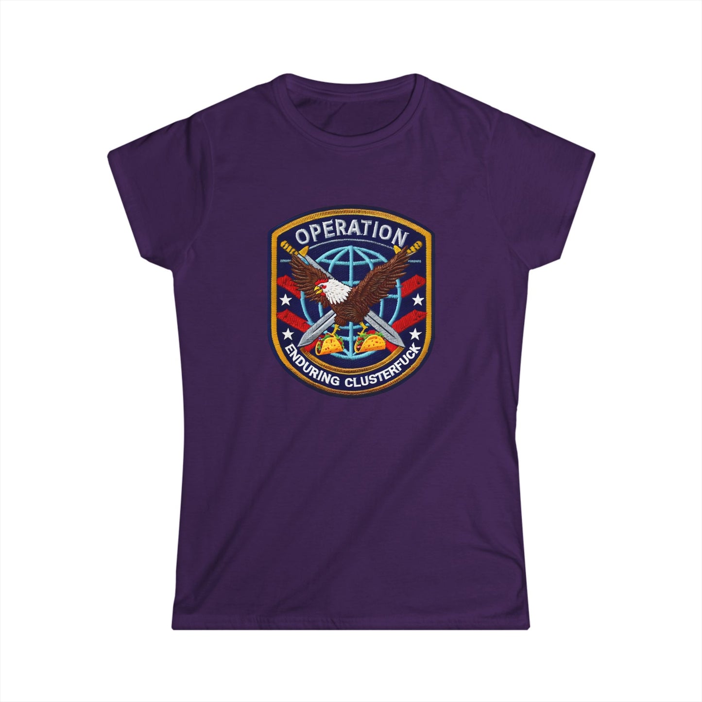Operation Clusterfuck Women's Softstyle Tee with Military Patch Design | Casual Women's Shirt, Patriotic Apparel, Unique Graphic Tee, [...]