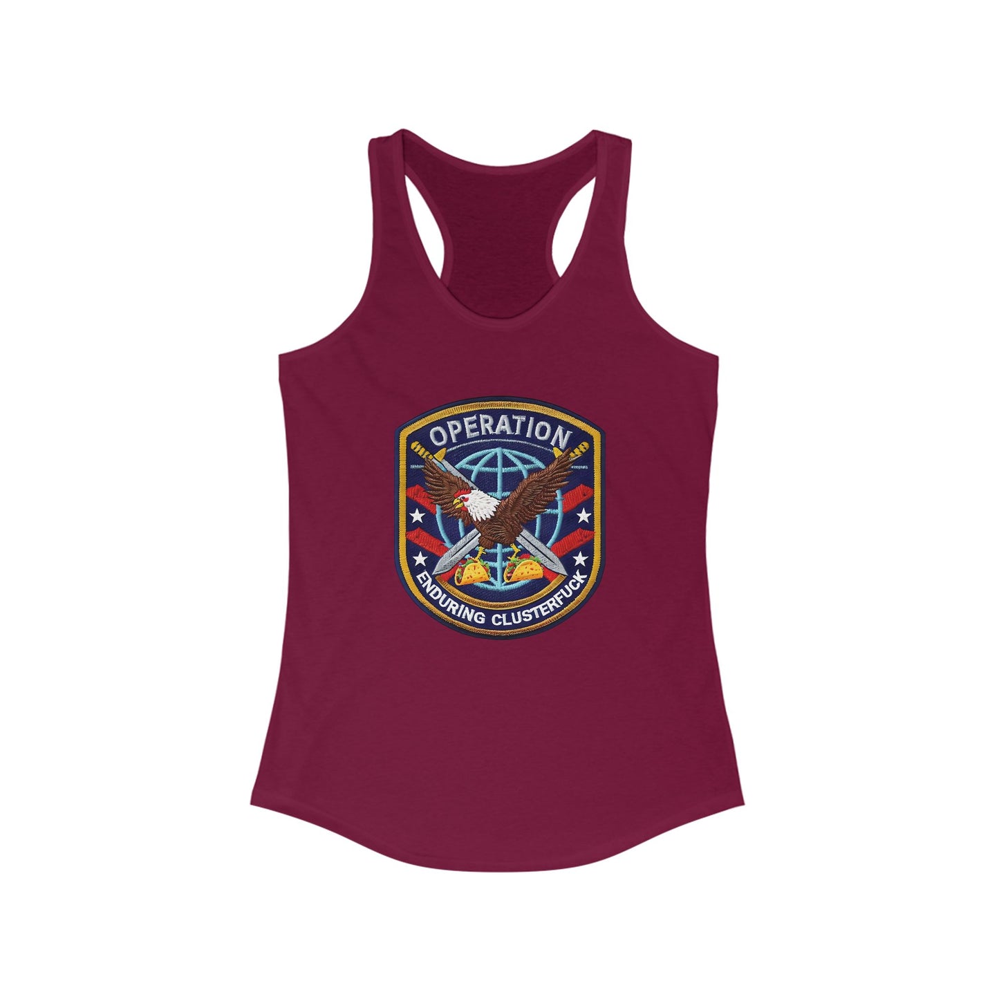 Operation Clusterfuck Women's Racerback Tank Top -  4th of July, Memorial Day, Veteran's Gift, Casual Summer Wear, [...]
