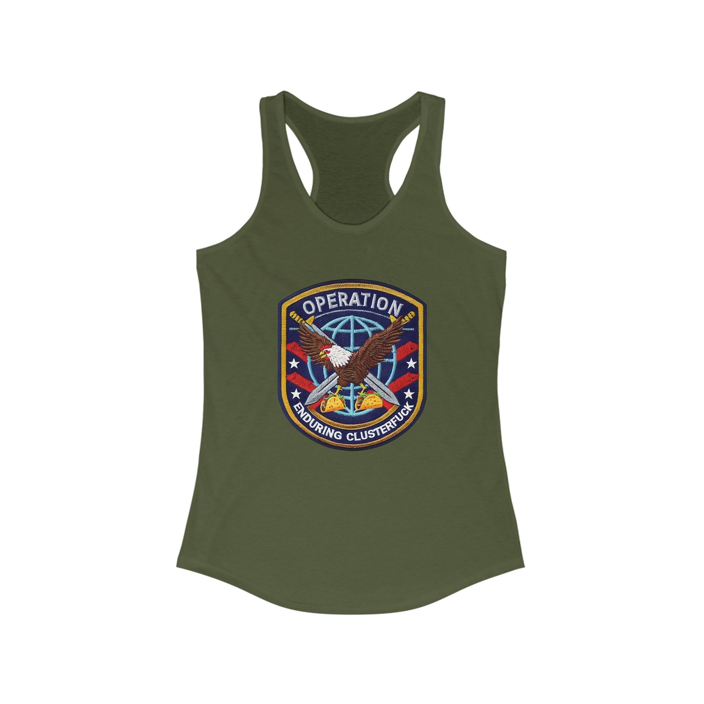 Operation Clusterfuck Women's Racerback Tank Top -  4th of July, Memorial Day, Veteran's Gift, Casual Summer Wear, [...]