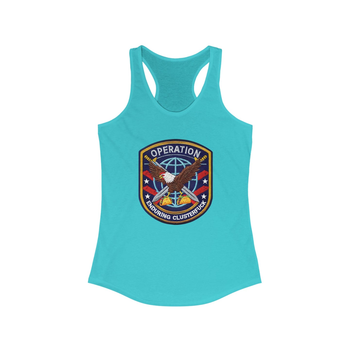 Operation Clusterfuck Women's Racerback Tank Top -  4th of July, Memorial Day, Veteran's Gift, Casual Summer Wear, [...]