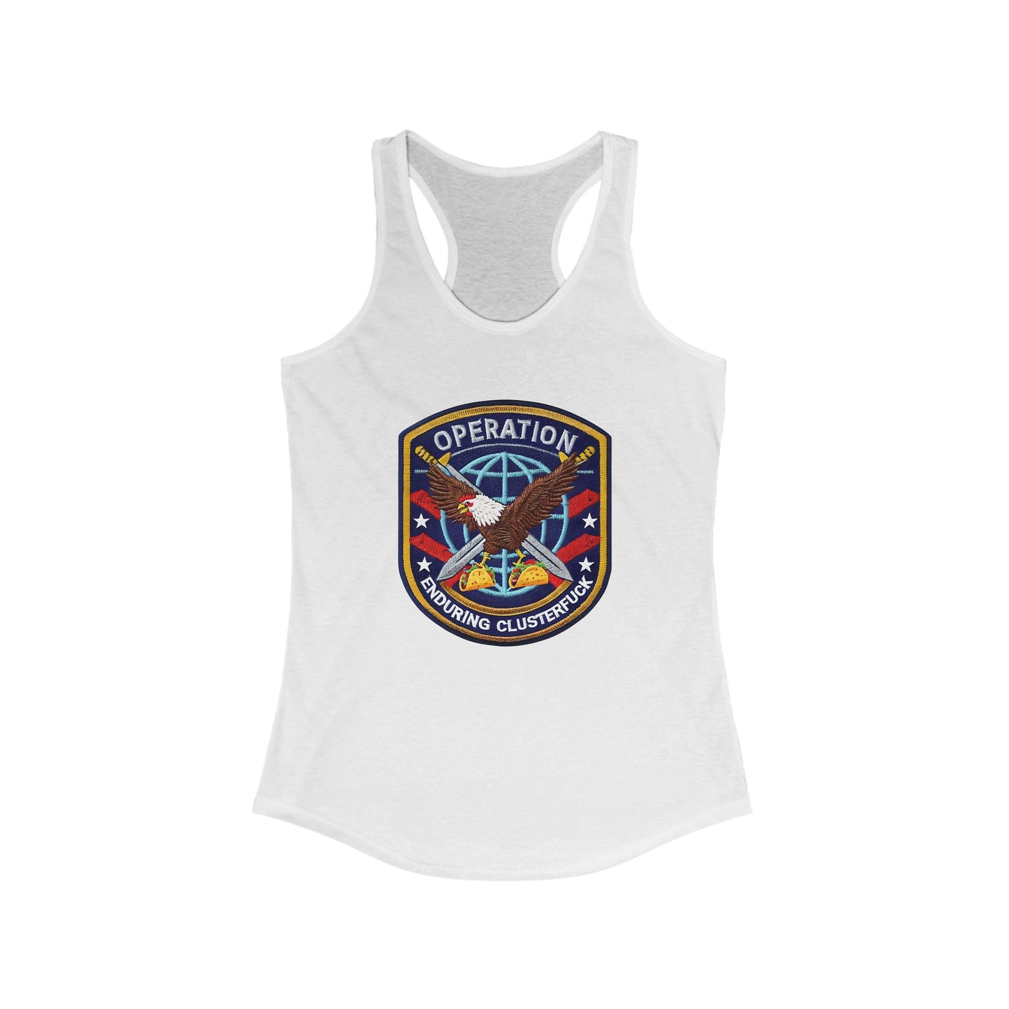 Operation Clusterfuck Women's Racerback Tank Top -  4th of July, Memorial Day, Veteran's Gift, Casual Summer Wear, [...]