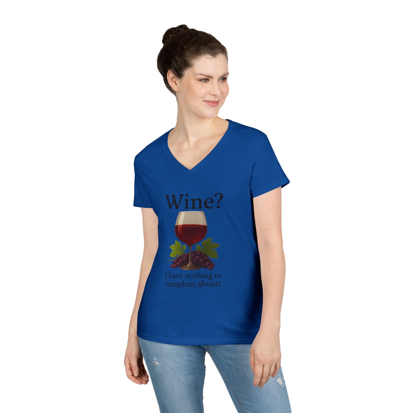 Wine Lover's V-Neck T-Shirt, Fun Wine Quote Tee, Gifts for Her, Casual Summer Top, Ladies' Wine Shirt