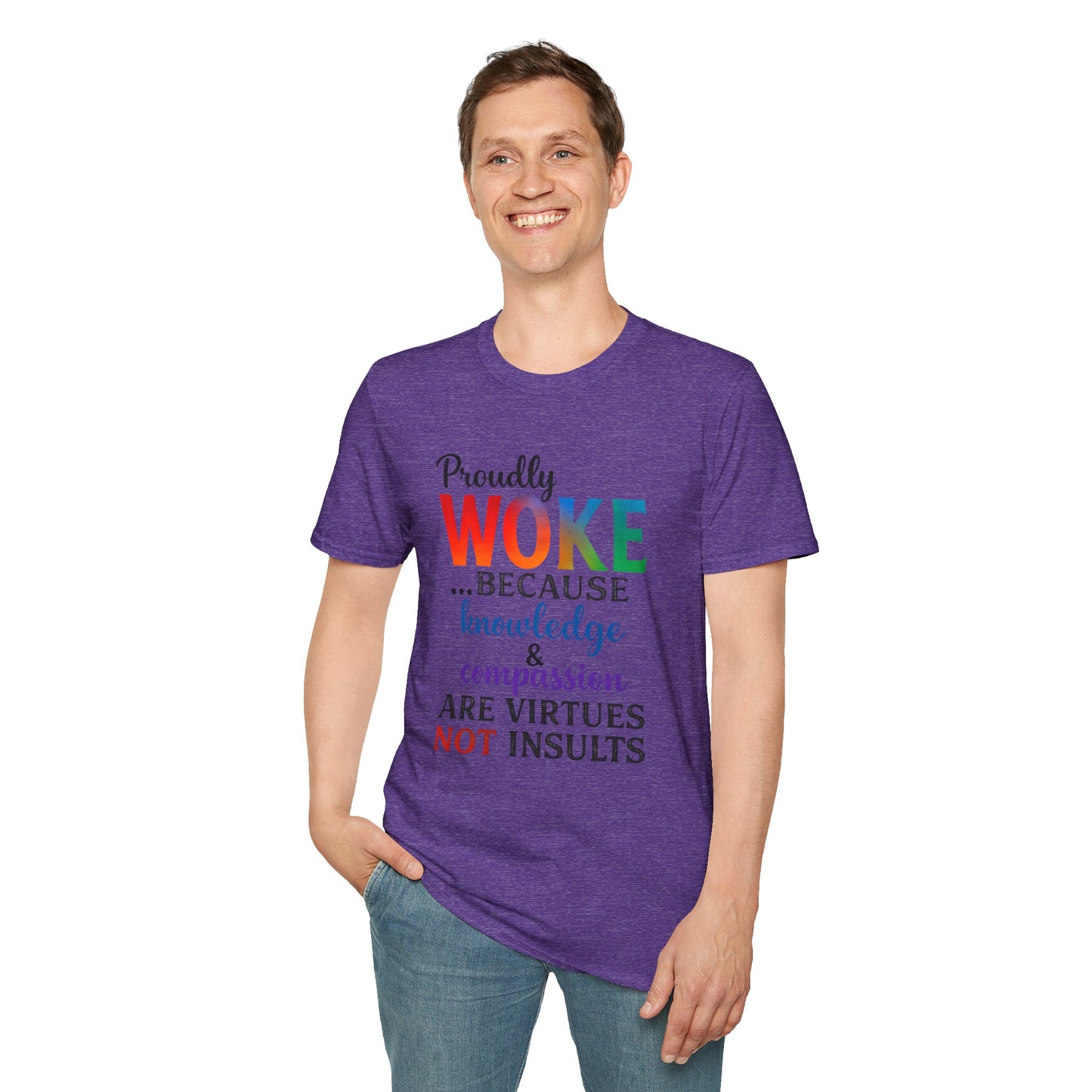 Woke Message Unisex T-Shirt, Softstyle Tee for Activism, Awareness, Unique Gift for Friends, Social Justice Apparel, Comfortable [...]