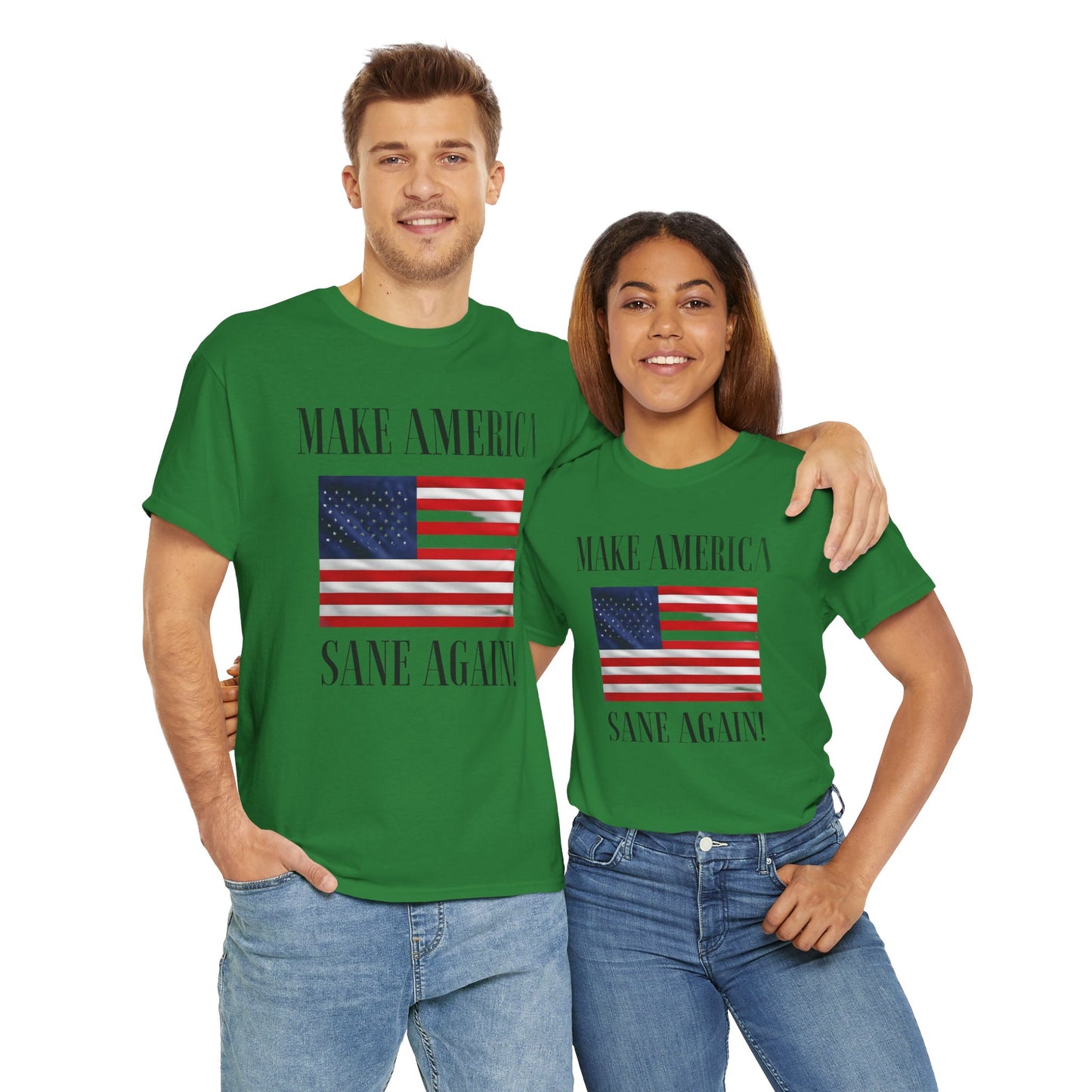 Make America Sane Again! T-Shirt, Unisex Graphic T-Shirt, Political Statement Tee, Anti Fascism, Anti MAGA