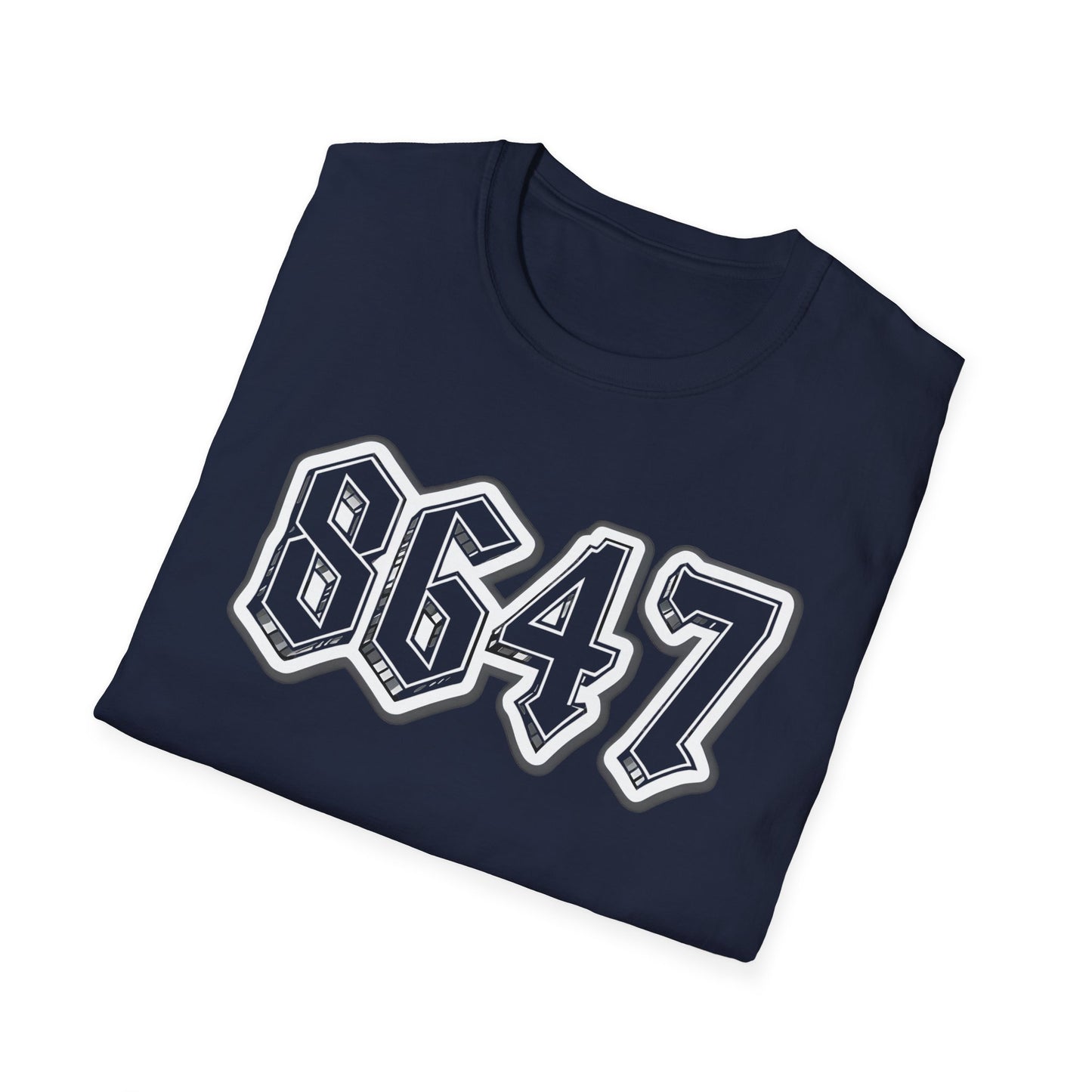 8647 front and back Softstyle T-Shirt with Quirky Slogan, Great for Casual Wear, Gift for Friends, Unique Birthday Present, Everyday Humor