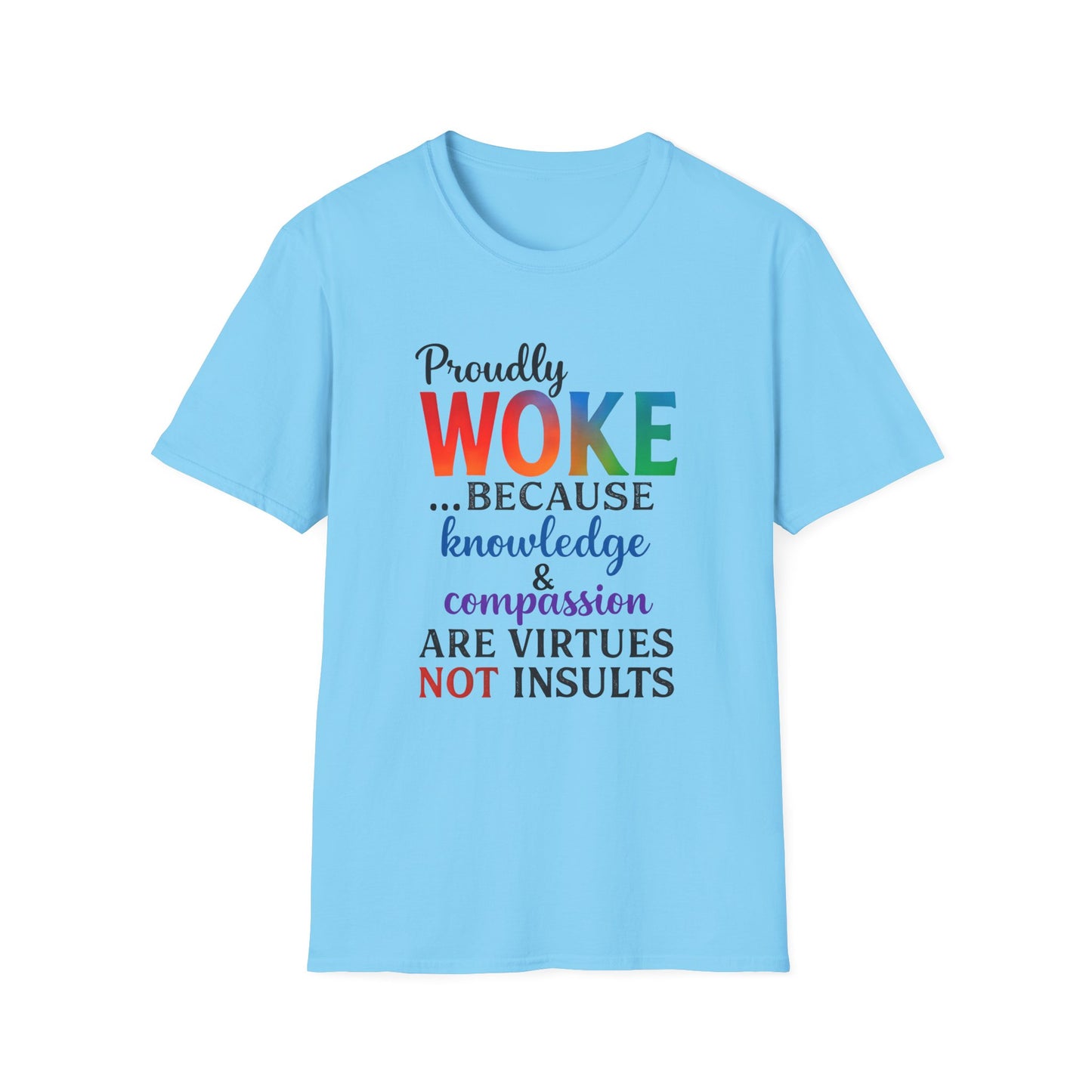 Woke Message Unisex T-Shirt, Softstyle Tee for Activism, Awareness, Unique Gift for Friends, Social Justice Apparel, Comfortable [...]