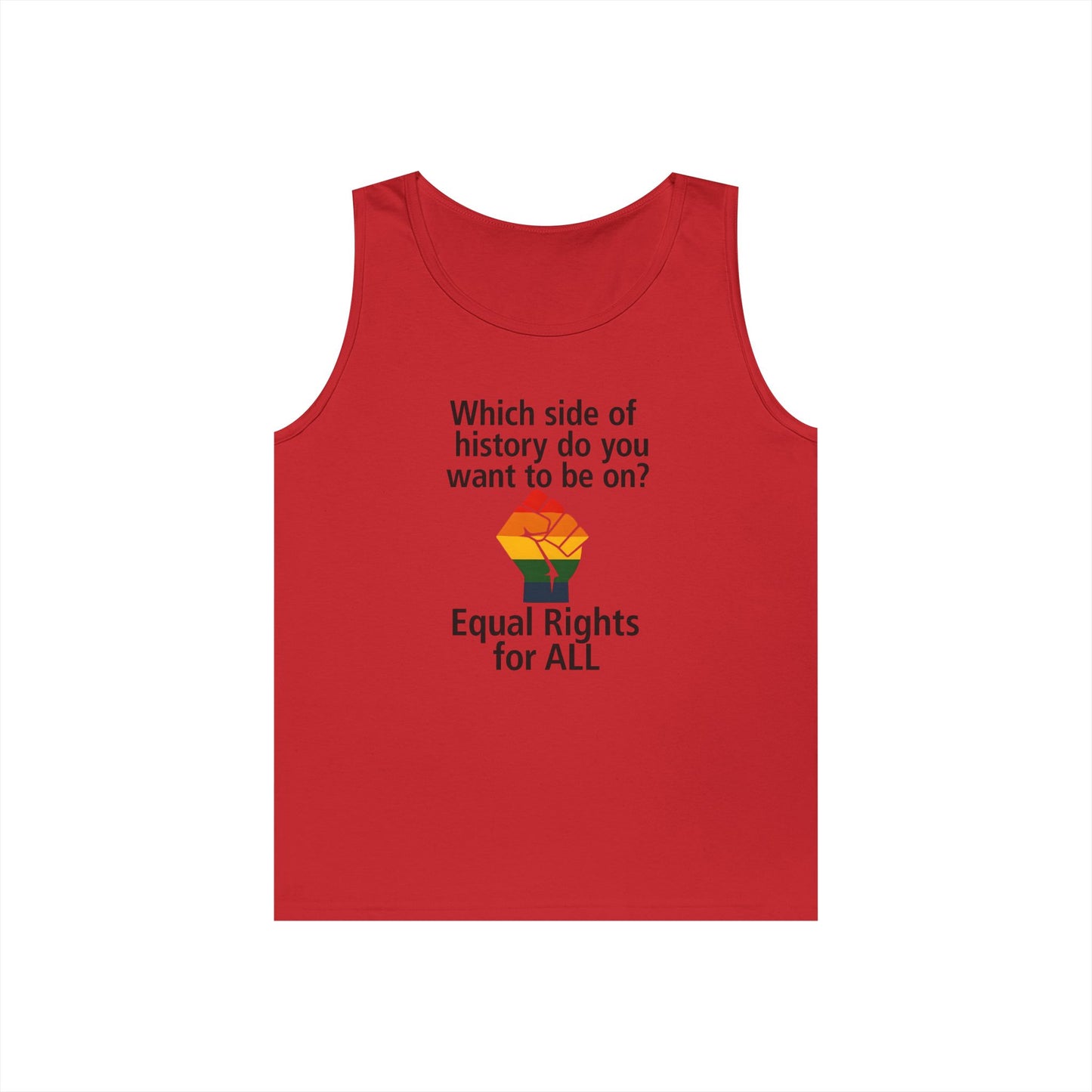 Unisex Equal rights for all Tank Top for Equality Activism, Protest Wear, LGBT Pride, Summer Casual, Gift for Activists