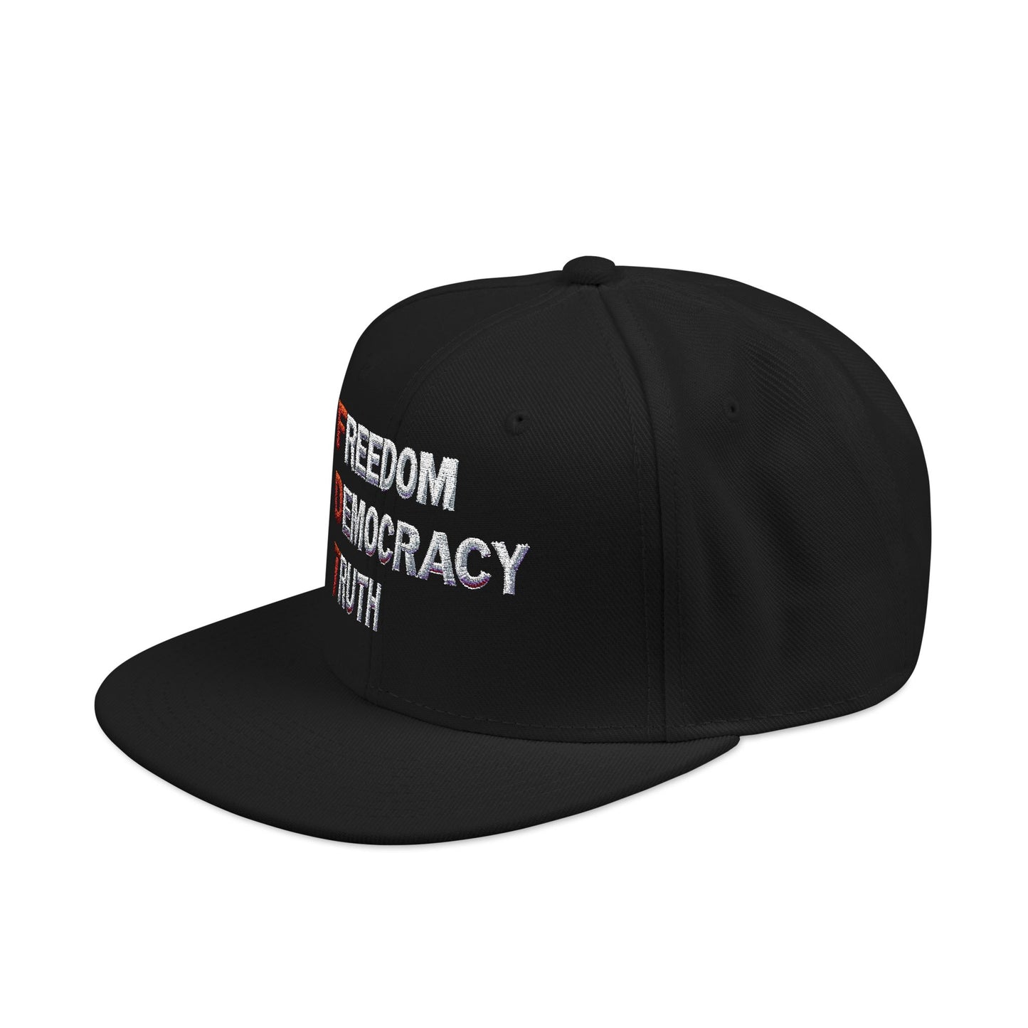 Freedom Democracy Truth Snapback Hat - Stylish Streetwear Cap for Casual Outfits, Perfect Gift for Sports Fans, Adjustable Fit