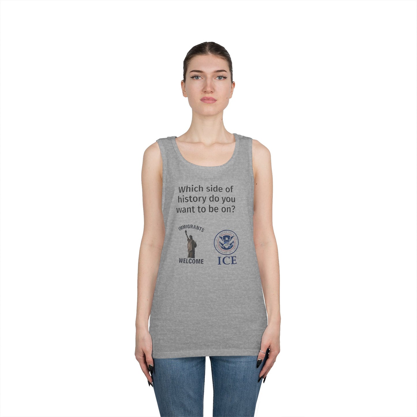 Liberty vs. ICE Tank Top - Welcome Immigrants, Advocacy Apparel, Social Justice Gear, Thought-Provoking Summer Wear, Casual [...]