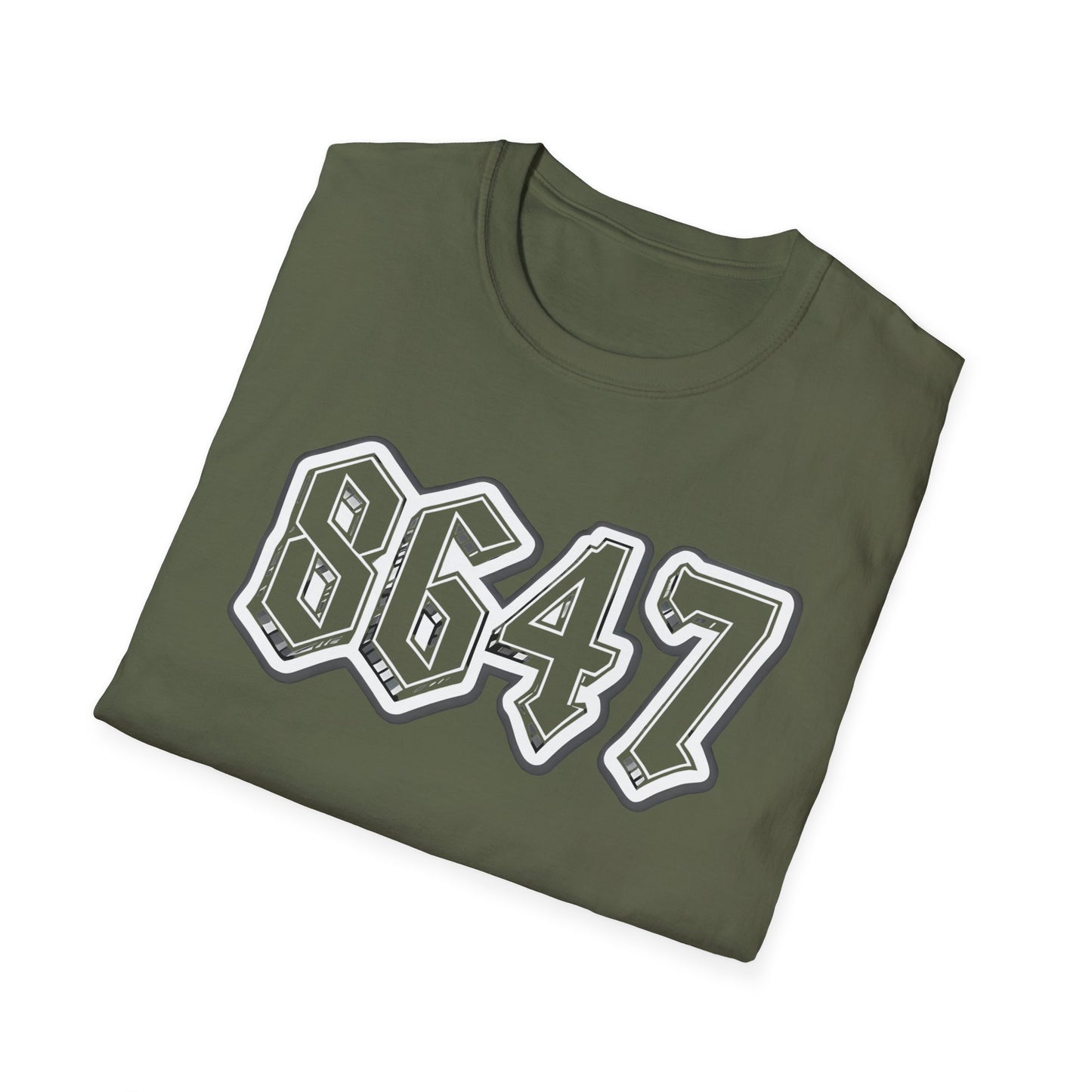8647 front and back Softstyle T-Shirt with Quirky Slogan, Great for Casual Wear, Gift for Friends, Unique Birthday Present, Everyday Humor