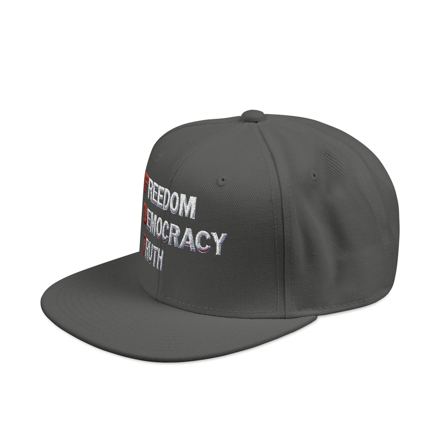 Freedom Democracy Truth Snapback Hat - Stylish Streetwear Cap for Casual Outfits, Perfect Gift for Sports Fans, Adjustable Fit