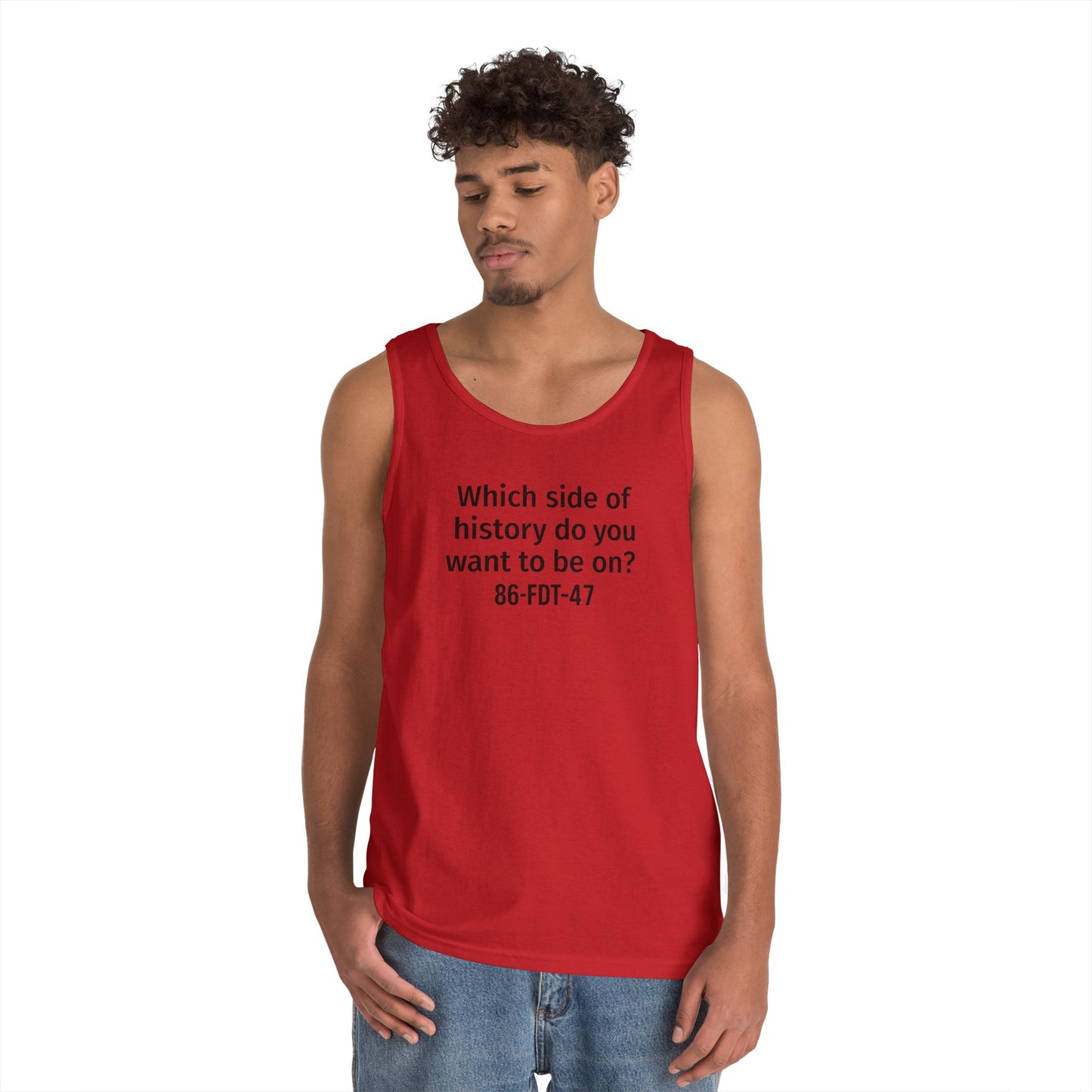 Which side of History?  Unisex Tank Top, Casual Wear, History Lover's Gift, Affirmation Shirt, Summer Fashion, Thought-Provoking Apparel