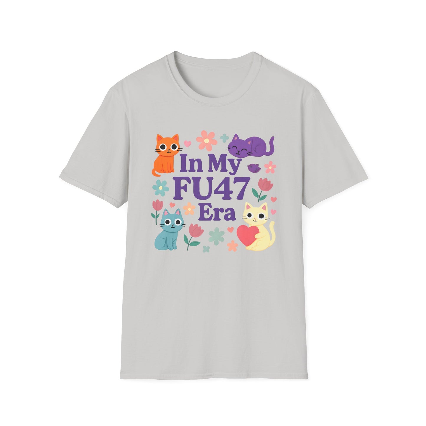 In My FU47 Era Unisex Tee, Cat Lover Gift, Comfortable Casual Wear, Funny Pet Humor, Perfect for Birthdays
