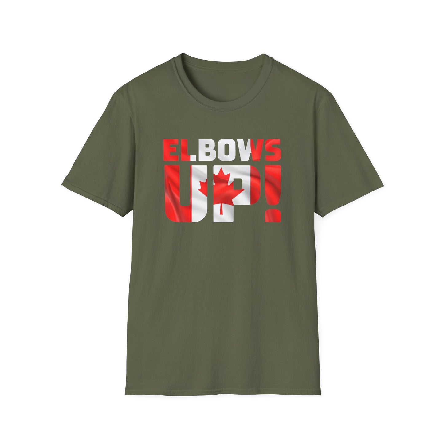 Canadian Pride Elbows Up T-Shirt, Unisex Tee, Fun Canada Day Apparel, Gift for Canada Lovers, Comfortable Travel Shirt