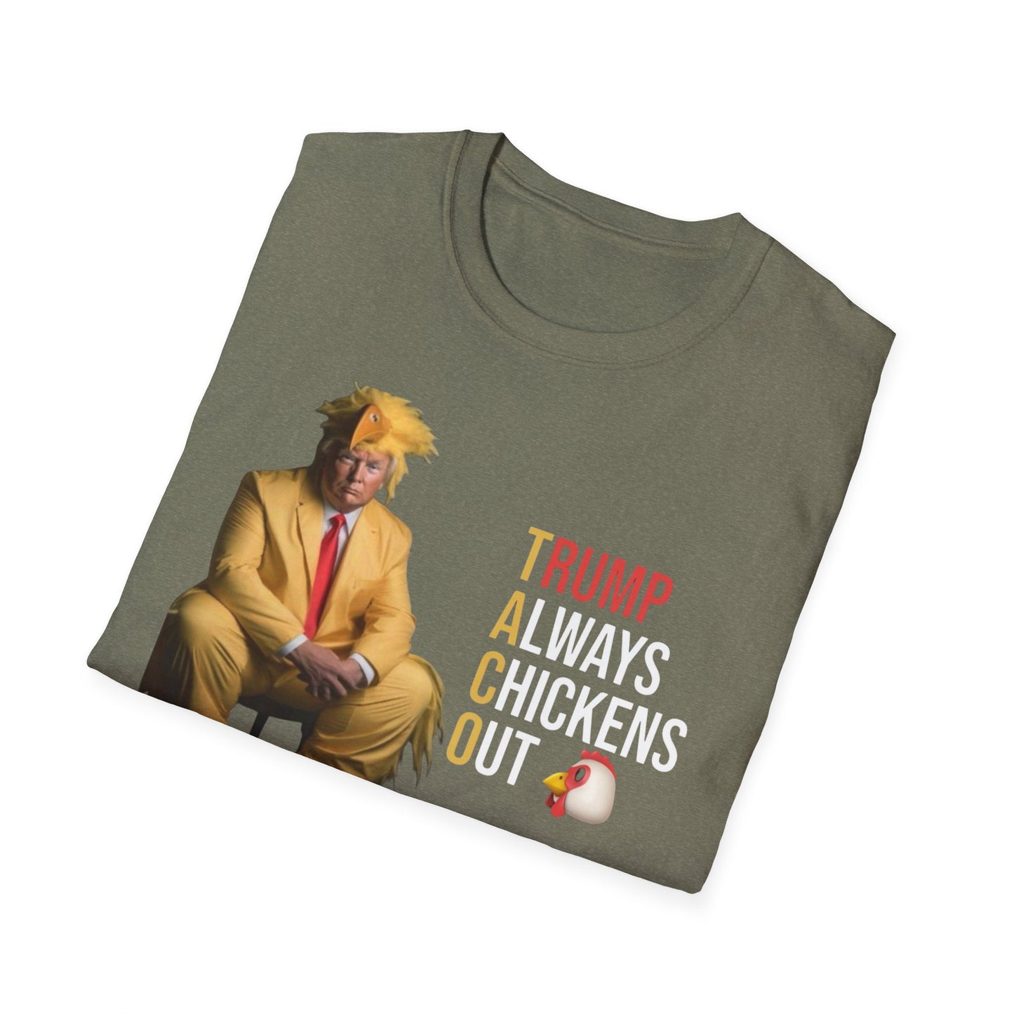 Trump Chicken Out Unisex T-Shirt, Funny Political Tee, Gift for Friends, Election Humor, Casual Wear