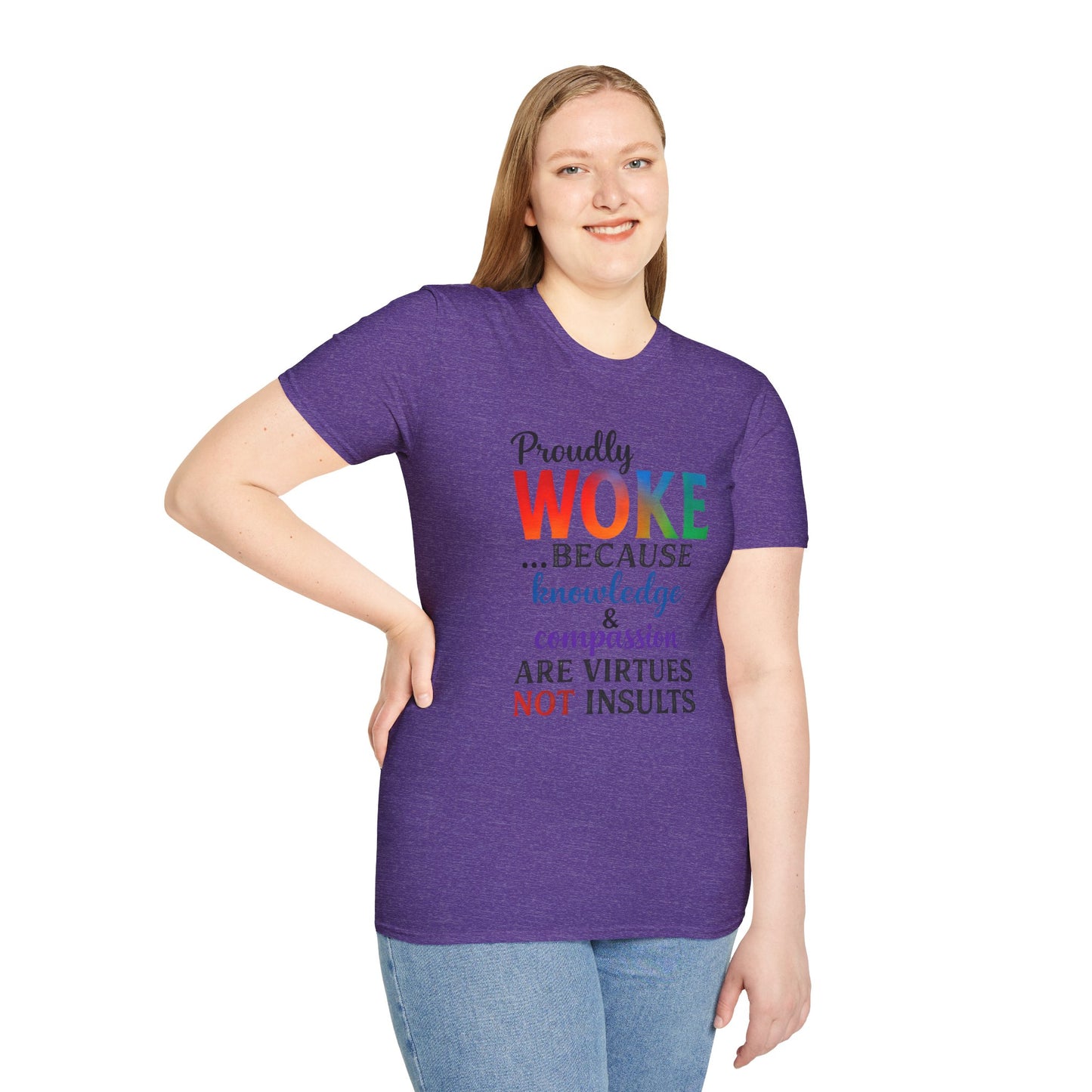 Woke Message Unisex T-Shirt, Softstyle Tee for Activism, Awareness, Unique Gift for Friends, Social Justice Apparel, Comfortable [...]