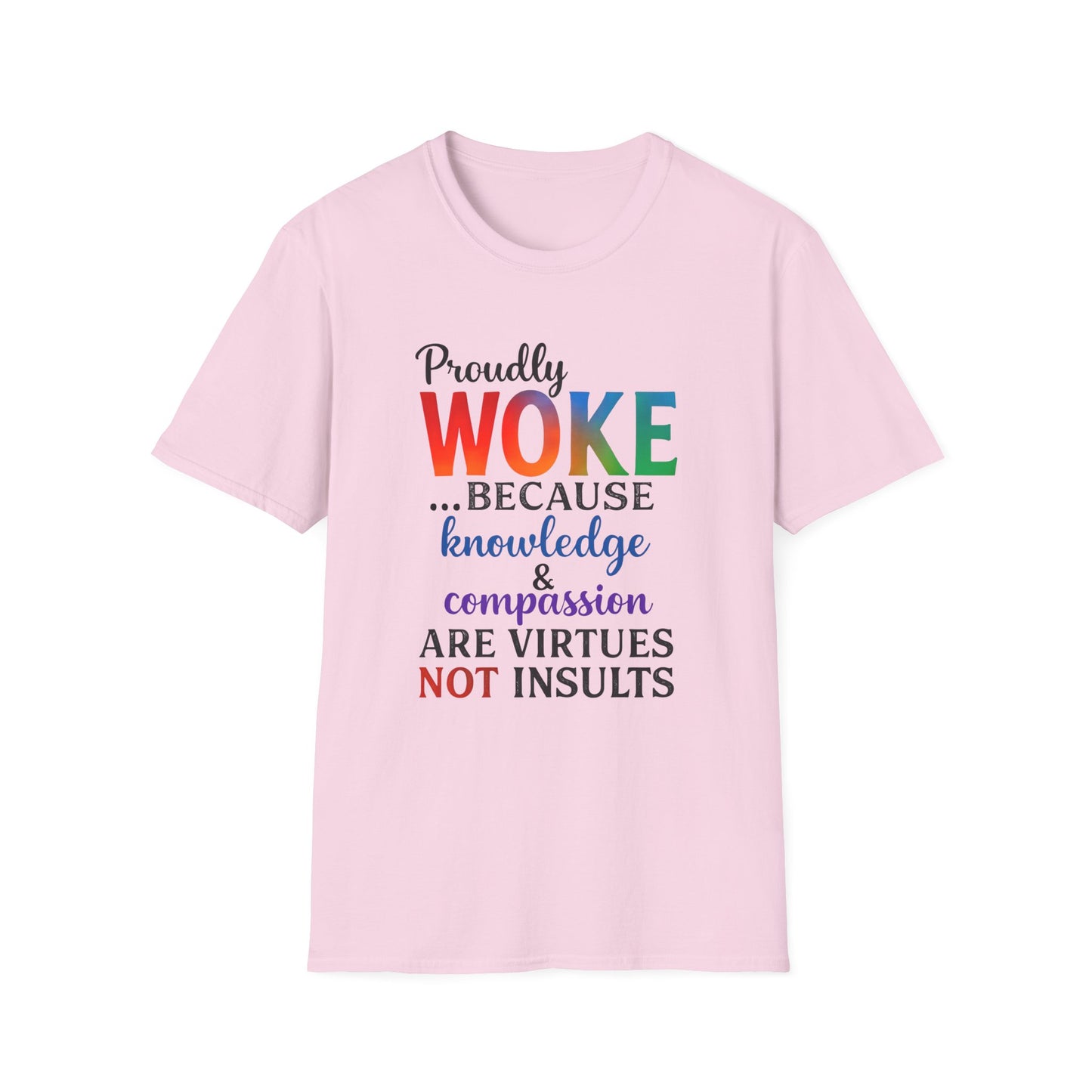 Woke Message Unisex T-Shirt, Softstyle Tee for Activism, Awareness, Unique Gift for Friends, Social Justice Apparel, Comfortable [...]
