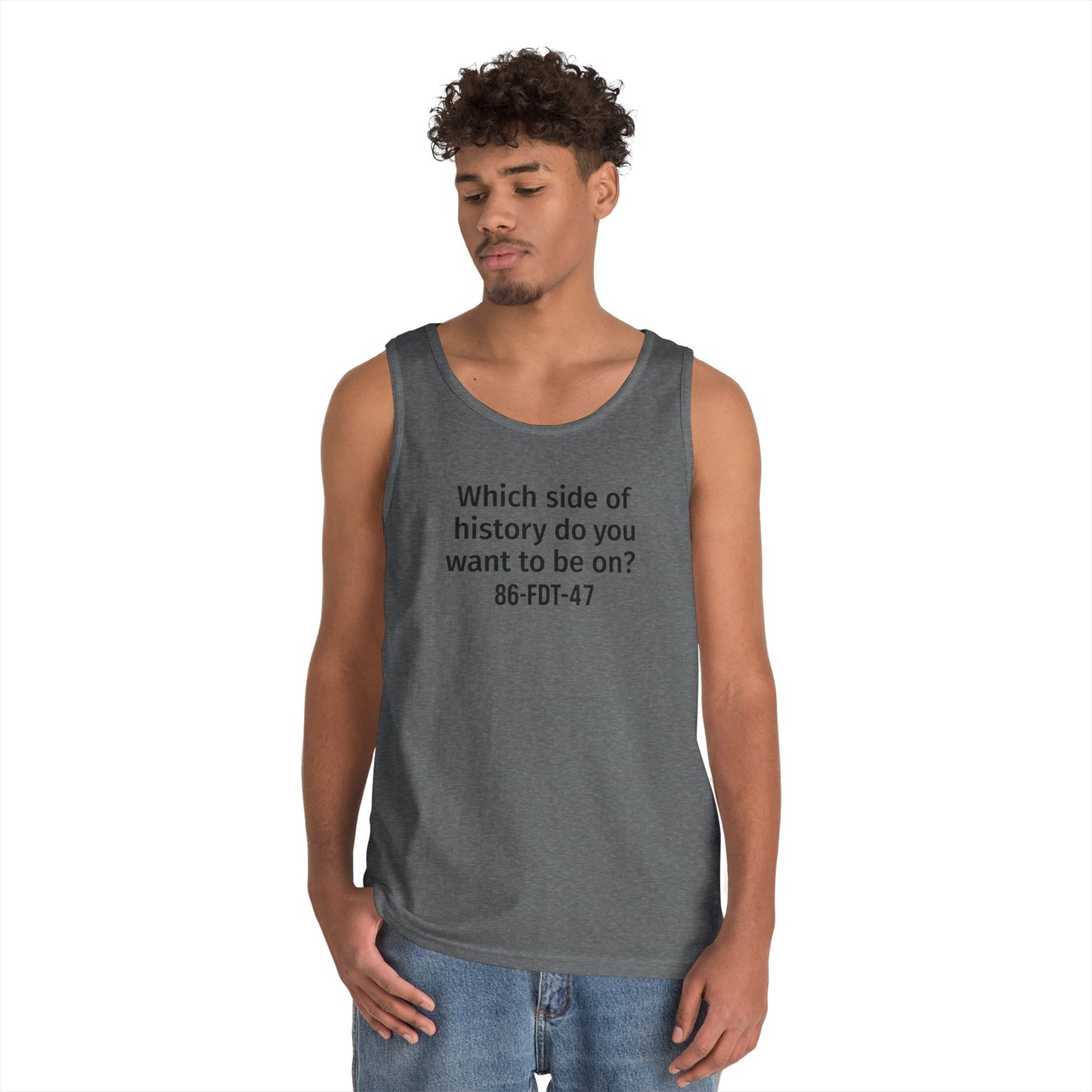 Which side of History?  Unisex Tank Top, Casual Wear, History Lover's Gift, Affirmation Shirt, Summer Fashion, Thought-Provoking Apparel