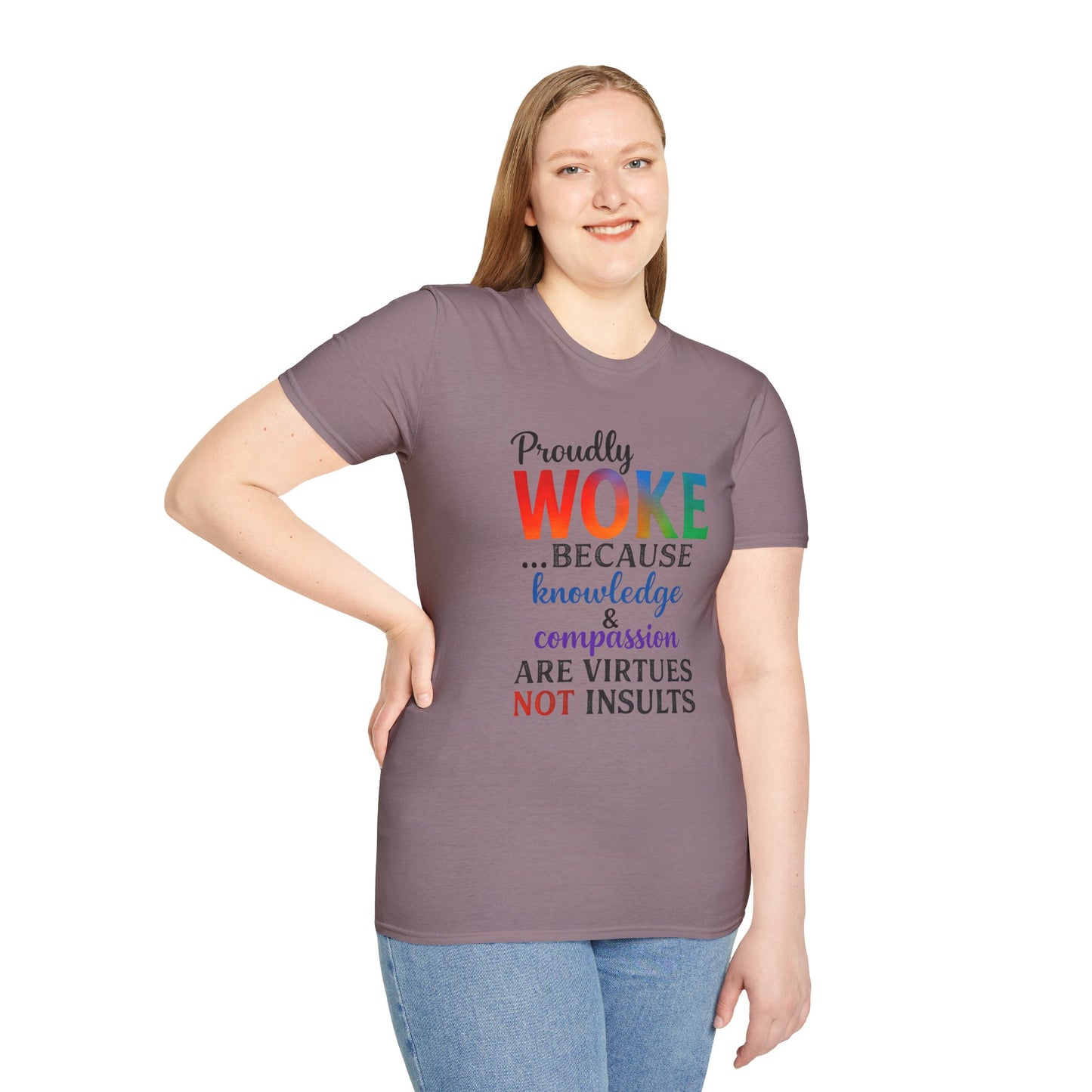 Woke Message Unisex T-Shirt, Softstyle Tee for Activism, Awareness, Unique Gift for Friends, Social Justice Apparel, Comfortable [...]