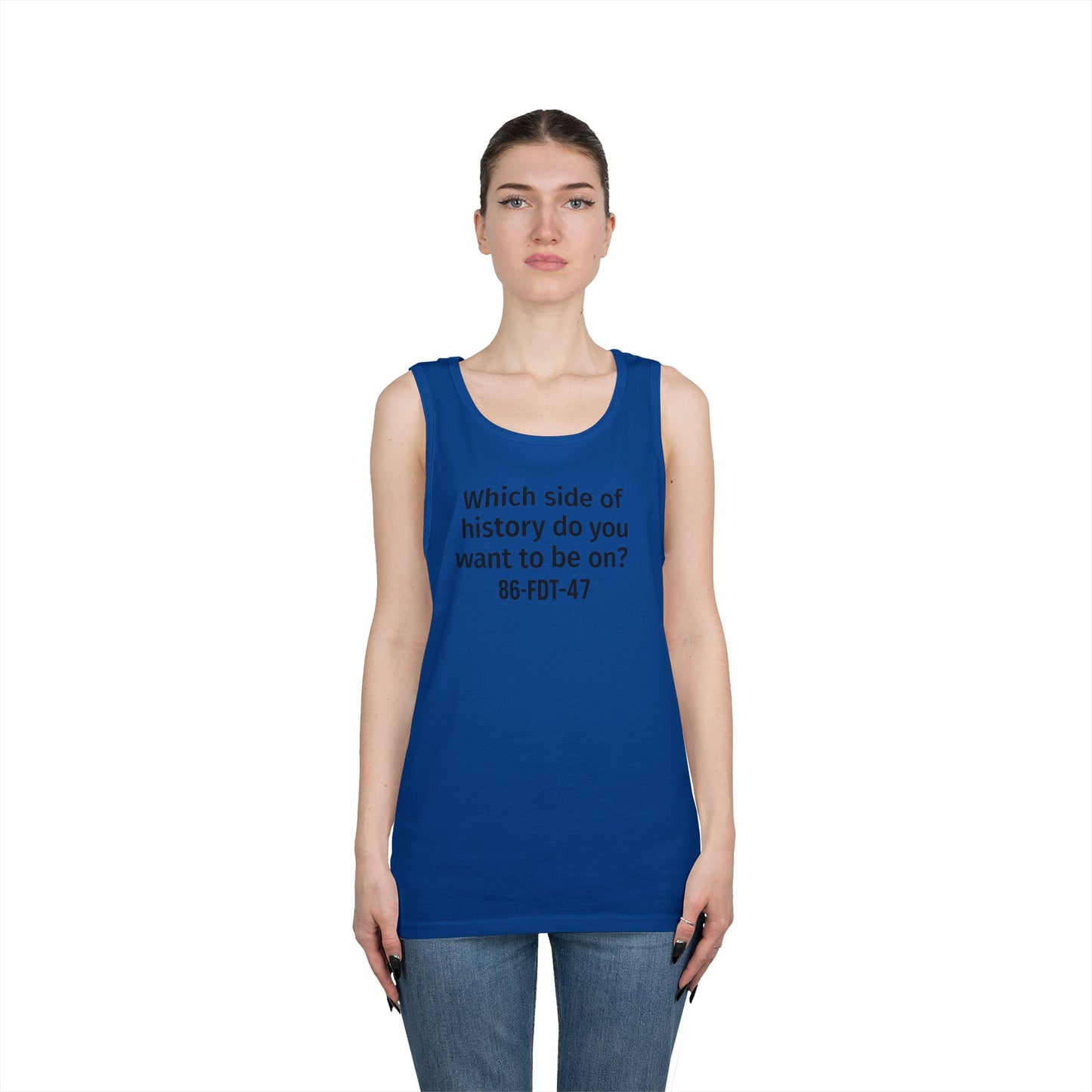 Which side of History?  Unisex Tank Top, Casual Wear, History Lover's Gift, Affirmation Shirt, Summer Fashion, Thought-Provoking Apparel