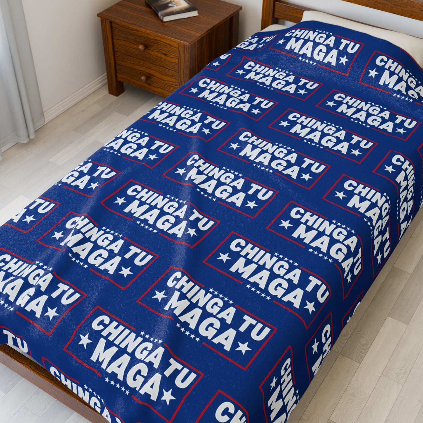 Chinga Tu MAGA Charming Velveteen Plush Blanket with Bold Message, Cozy Home Décor, Perfect Gift for Relaxing Evenings, Ideal for Conversations, [...]