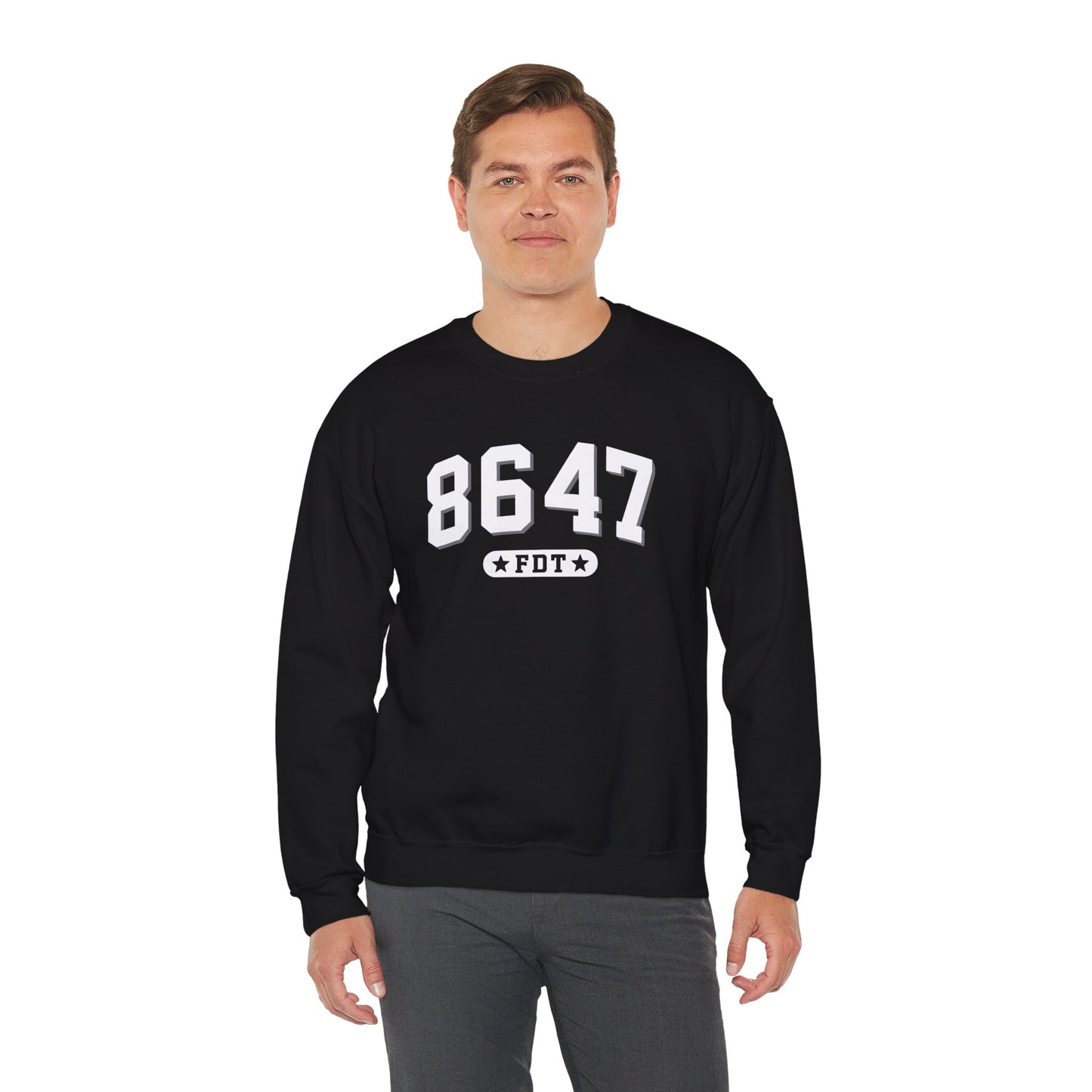 8647 FDT unisex Crewneck Sweatshirt, Stand with FDT Sweatshirt, No Trump Crewneck, Anti-Fascism Sweatshirt, unisex crewneck sweatshirt