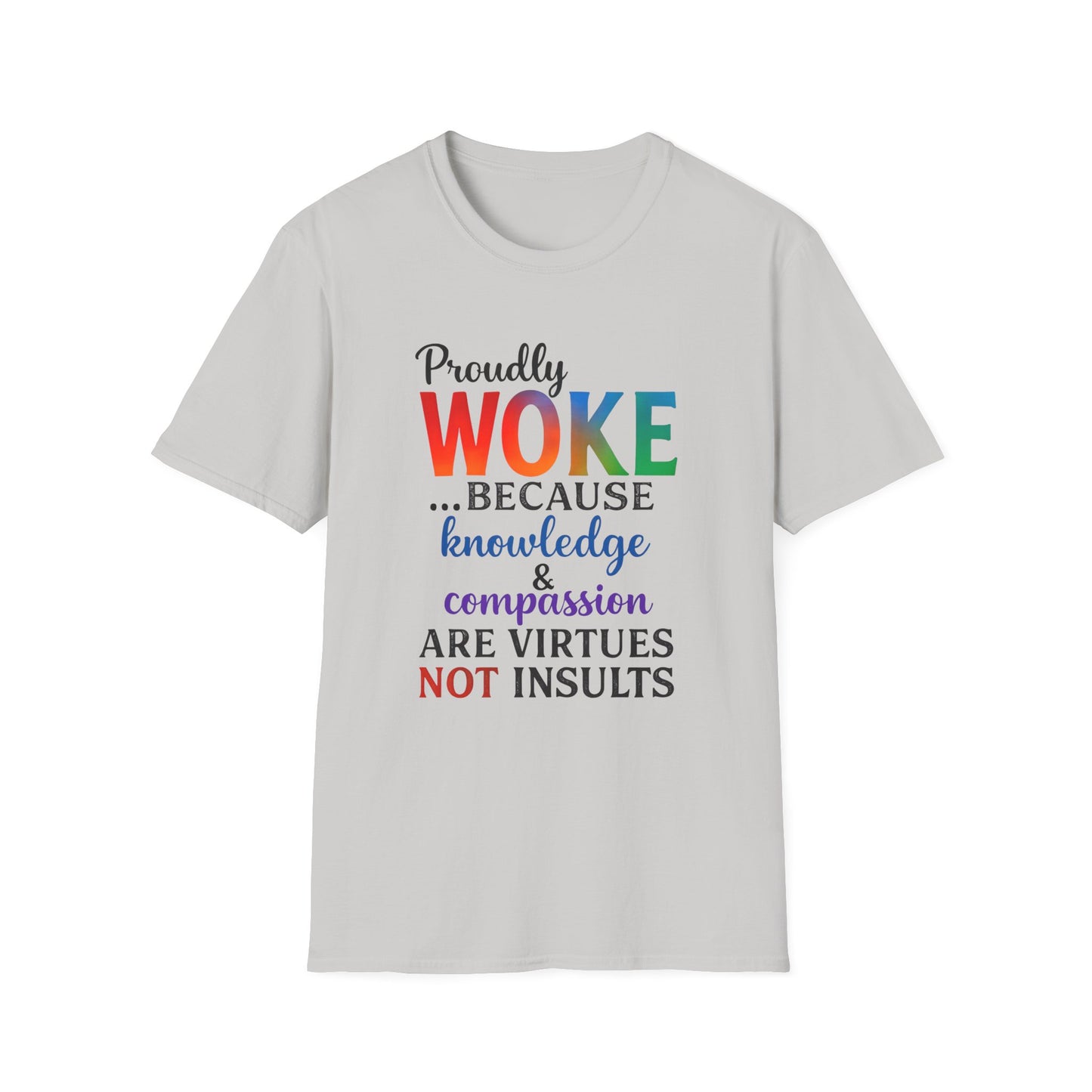 Woke Message Unisex T-Shirt, Softstyle Tee for Activism, Awareness, Unique Gift for Friends, Social Justice Apparel, Comfortable [...]