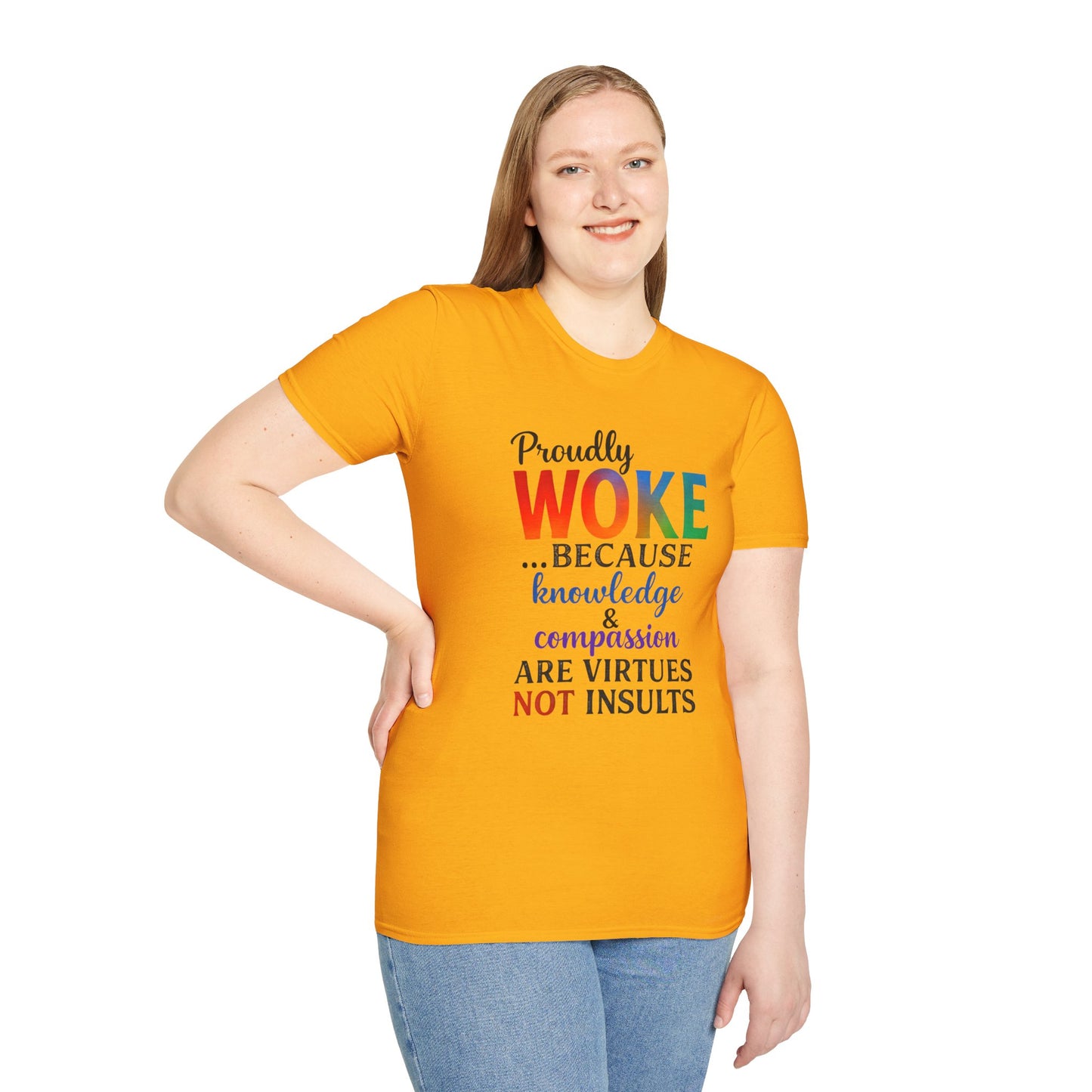 Woke Message Unisex T-Shirt, Softstyle Tee for Activism, Awareness, Unique Gift for Friends, Social Justice Apparel, Comfortable [...]