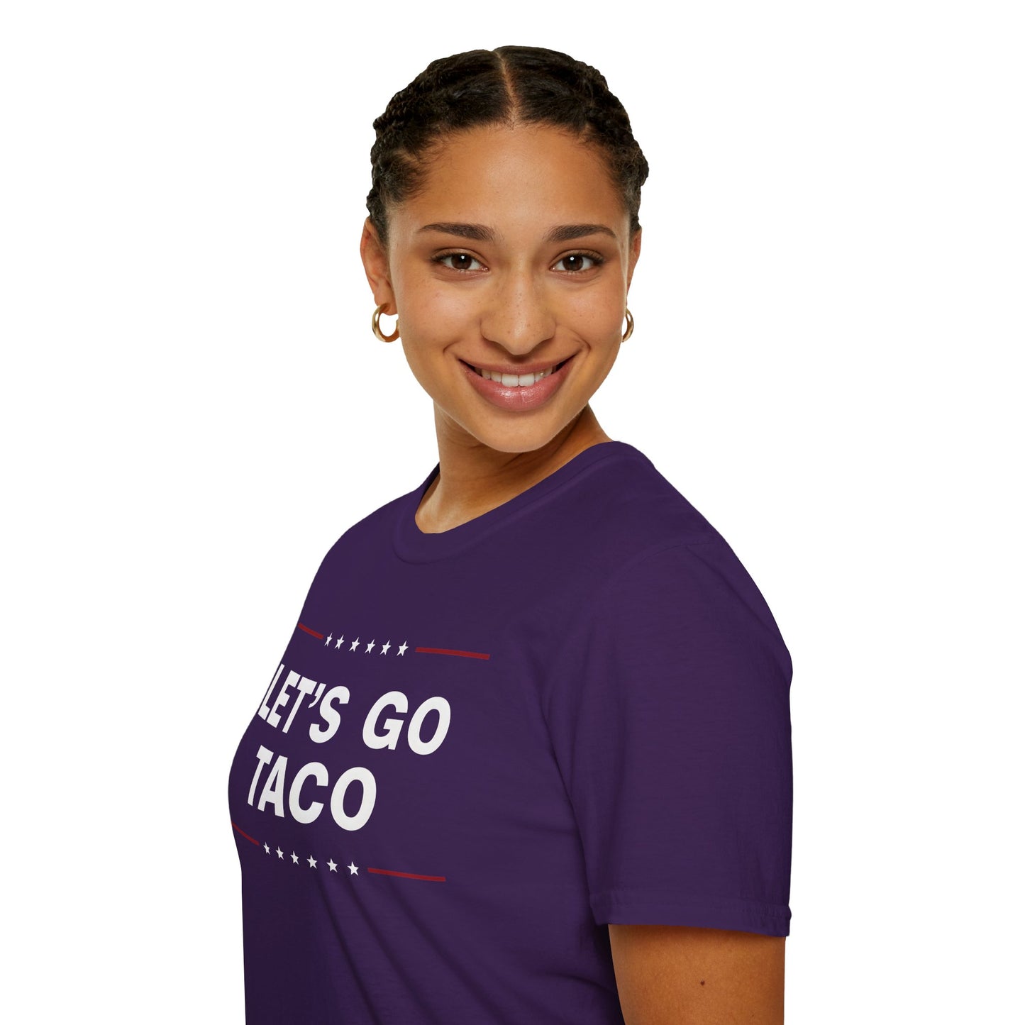 Let's Go Taco Unisex Softstyle T-Shirt, Taco Lover Gift, Funny Foodie Shirt, Casual Wear, Taco Tuesday Tee