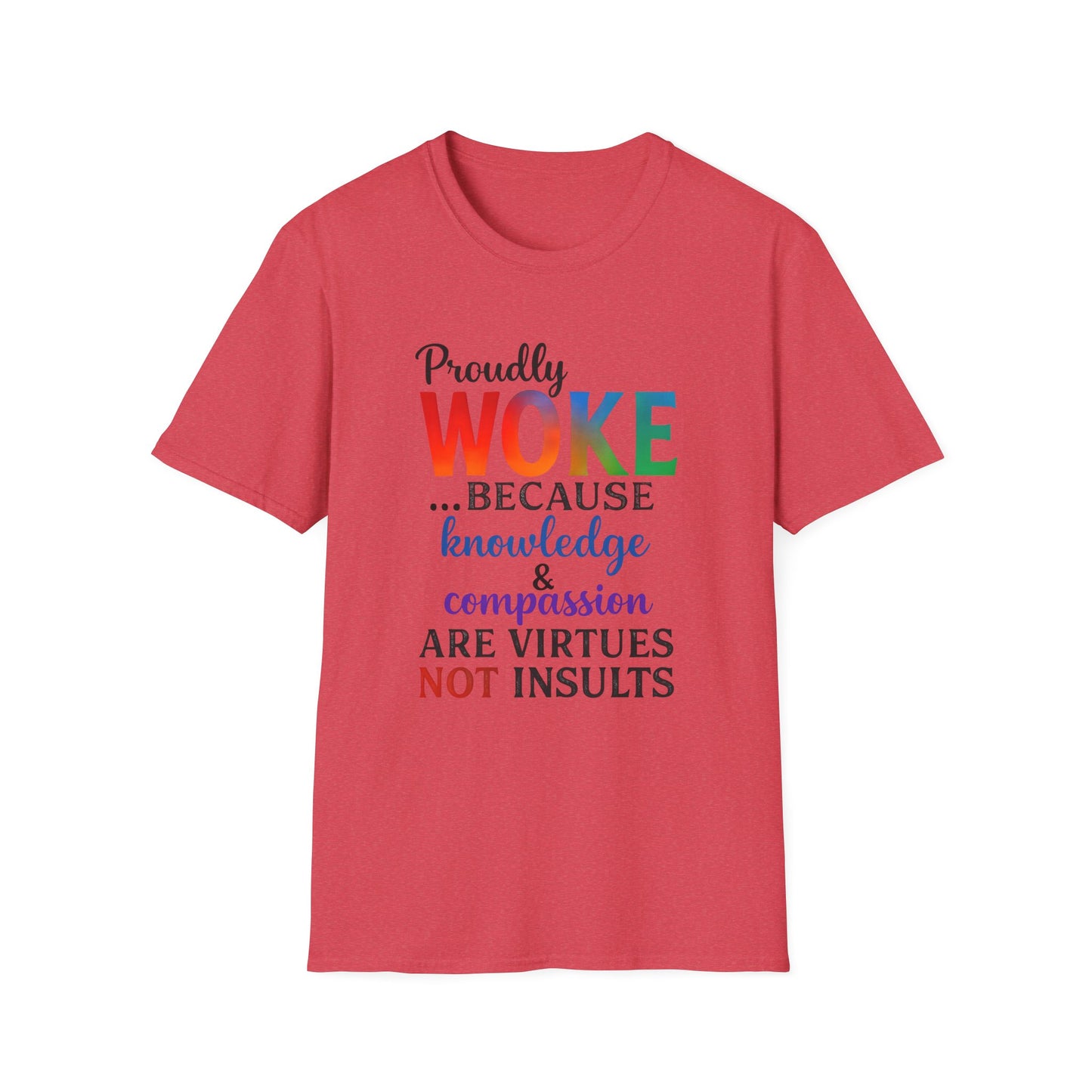 Woke Message Unisex T-Shirt, Softstyle Tee for Activism, Awareness, Unique Gift for Friends, Social Justice Apparel, Comfortable [...]