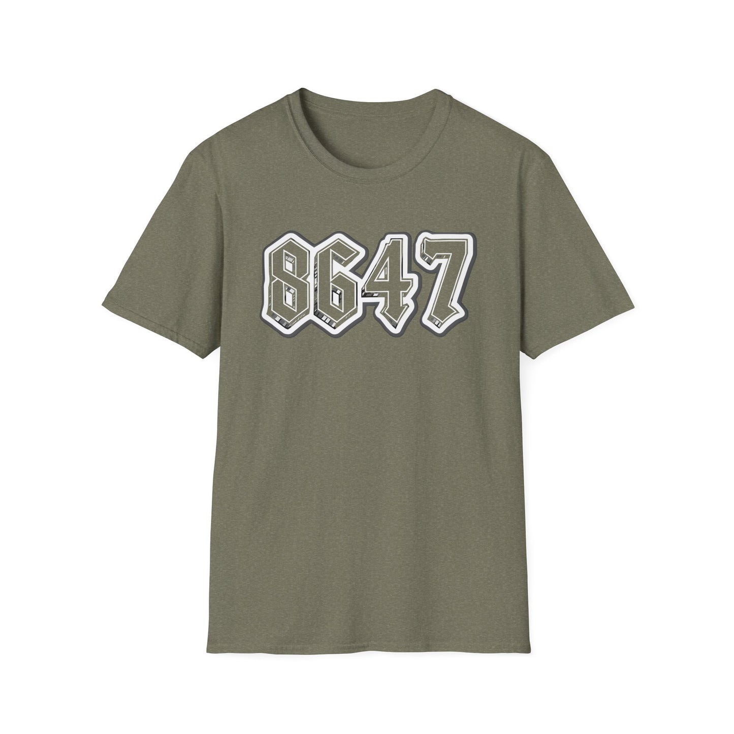 8647 front and back Softstyle T-Shirt with Quirky Slogan, Great for Casual Wear, Gift for Friends, Unique Birthday Present, Everyday Humor